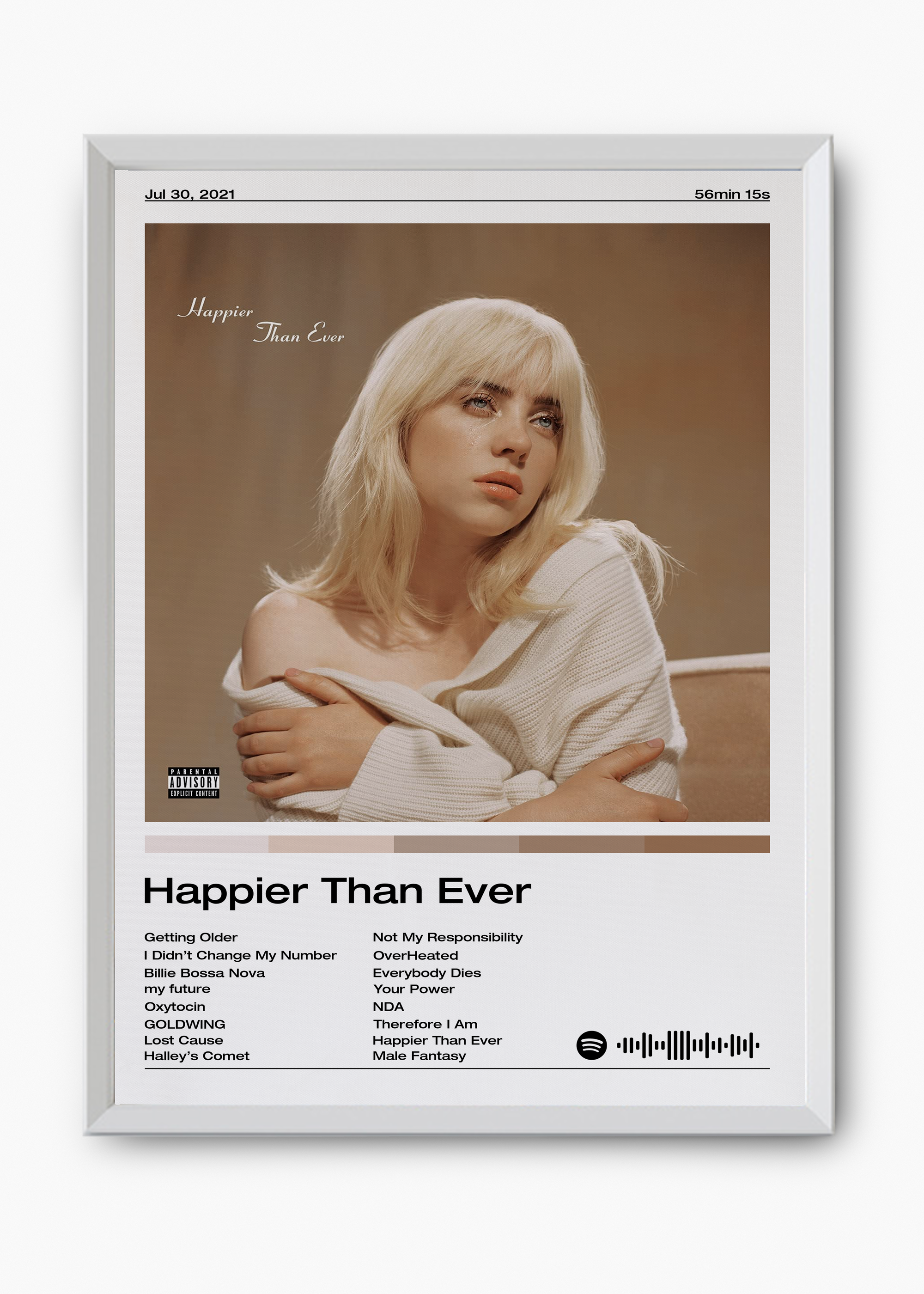 Quadro Billie Eilish Happier Than Ever - 8