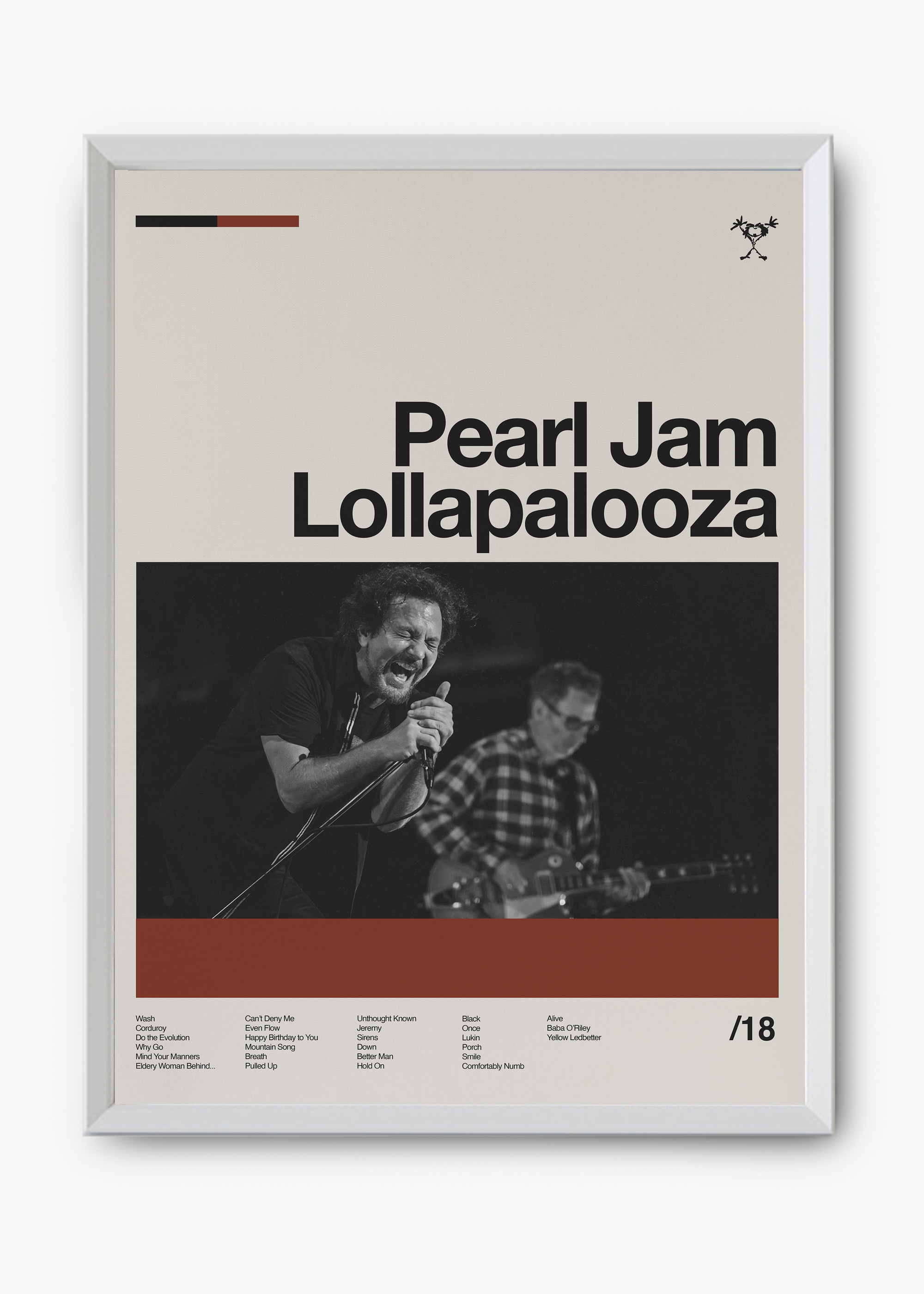 Quadro Pearl Jam Lollapalooza 2018 - 8