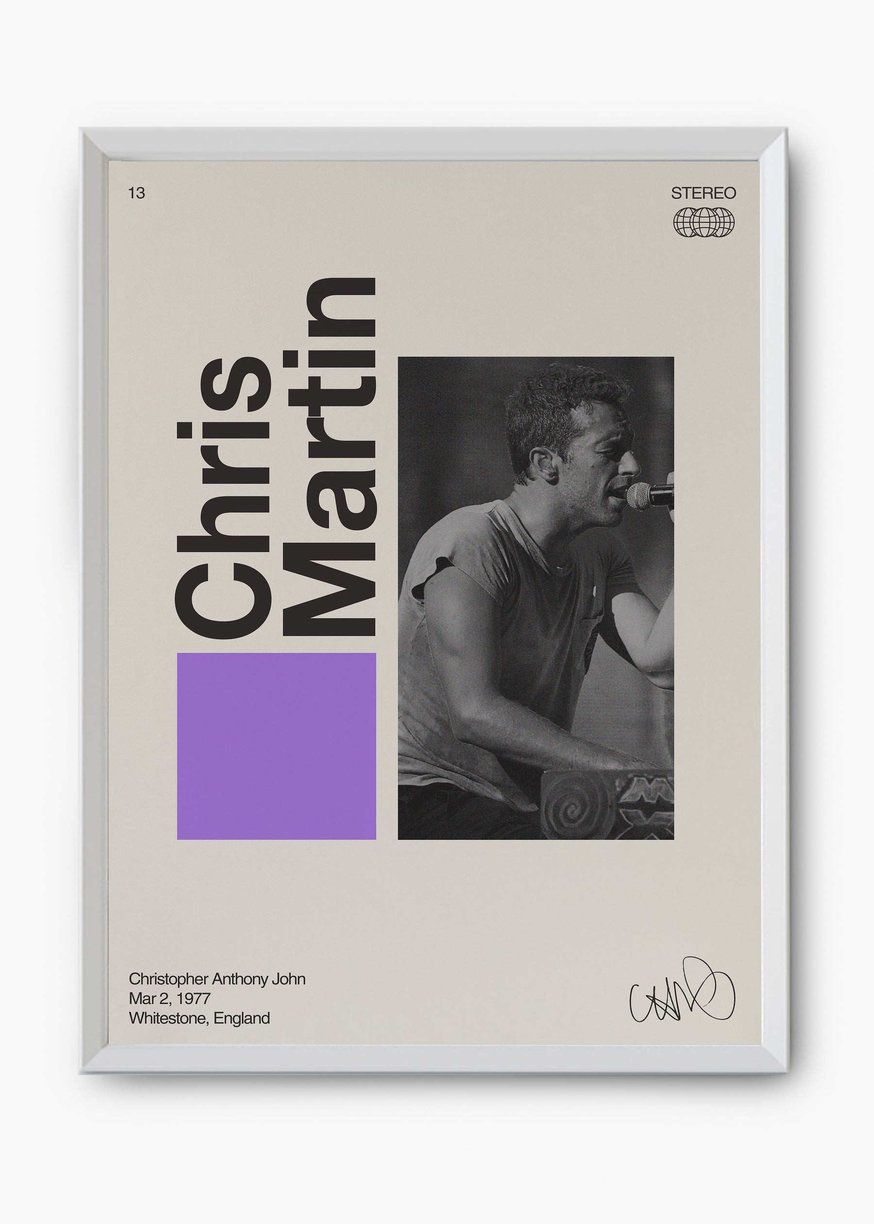 Quadro Signature Chris Martin