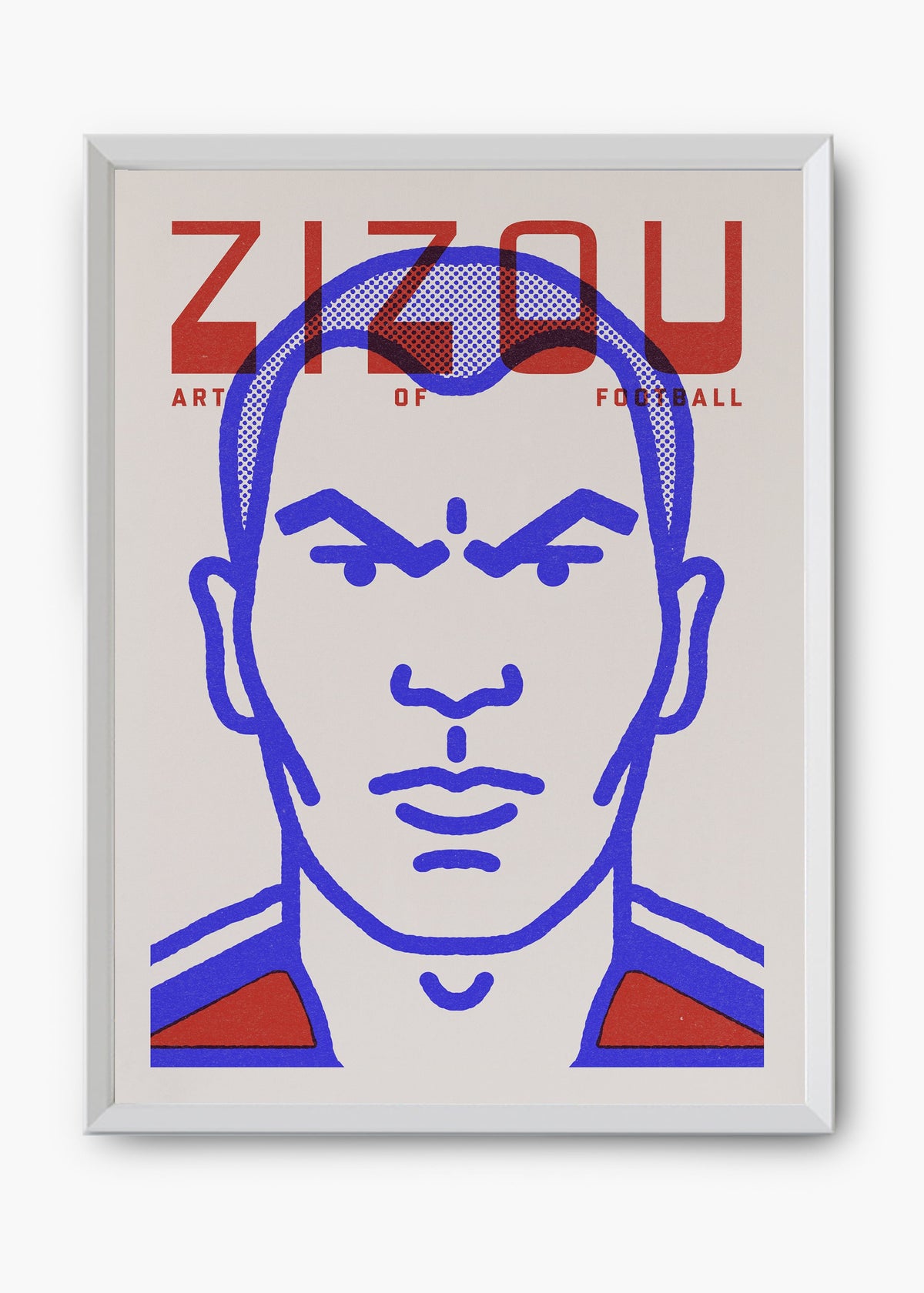 Quadro decorativo Zinedine Zidane — arte de futebol para parede | Cübe Quadros