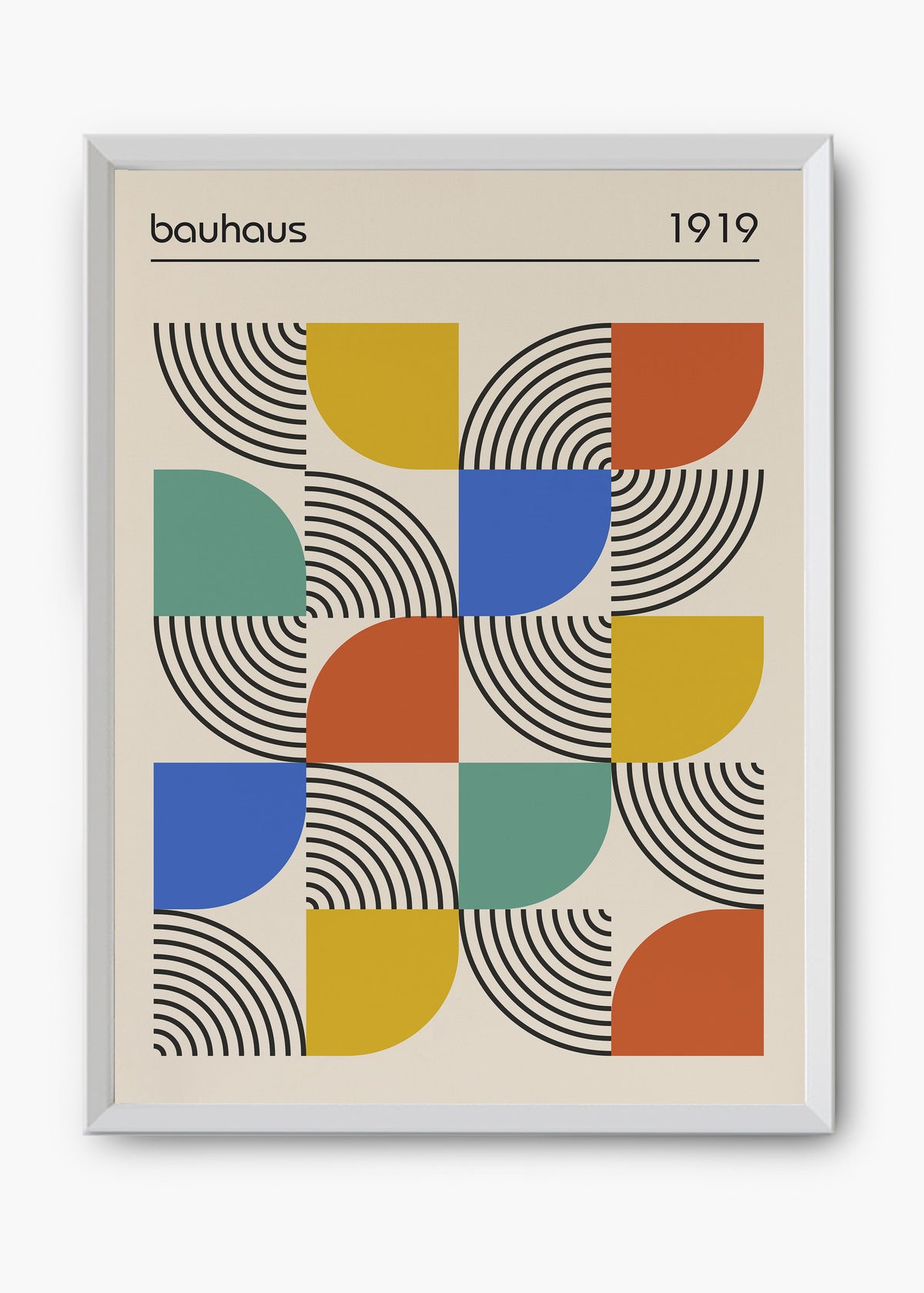 Quadro Bauhaus Geometric Harmony