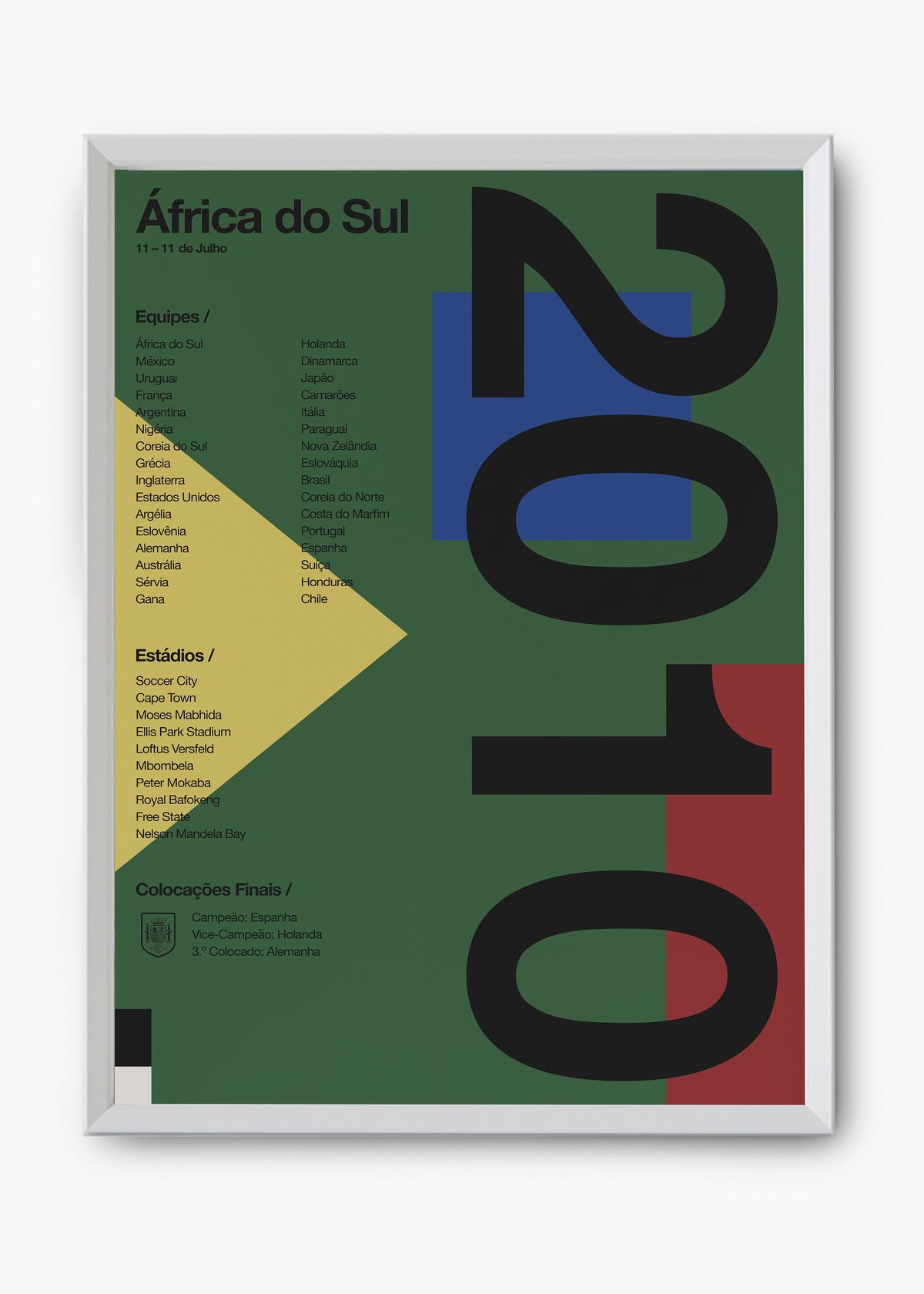 Quadro Copa do Mundo África Do Sul 2010