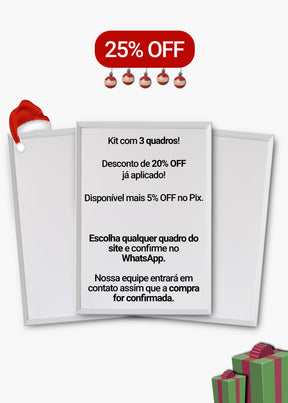 Kit 3 Quadros A Sua Escolha
