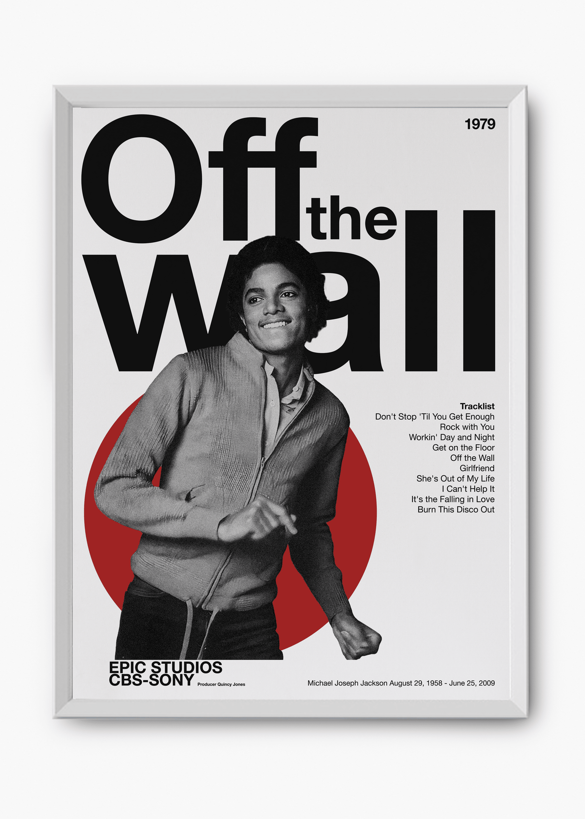 Quadro Michael Jackson Off The Wall Red