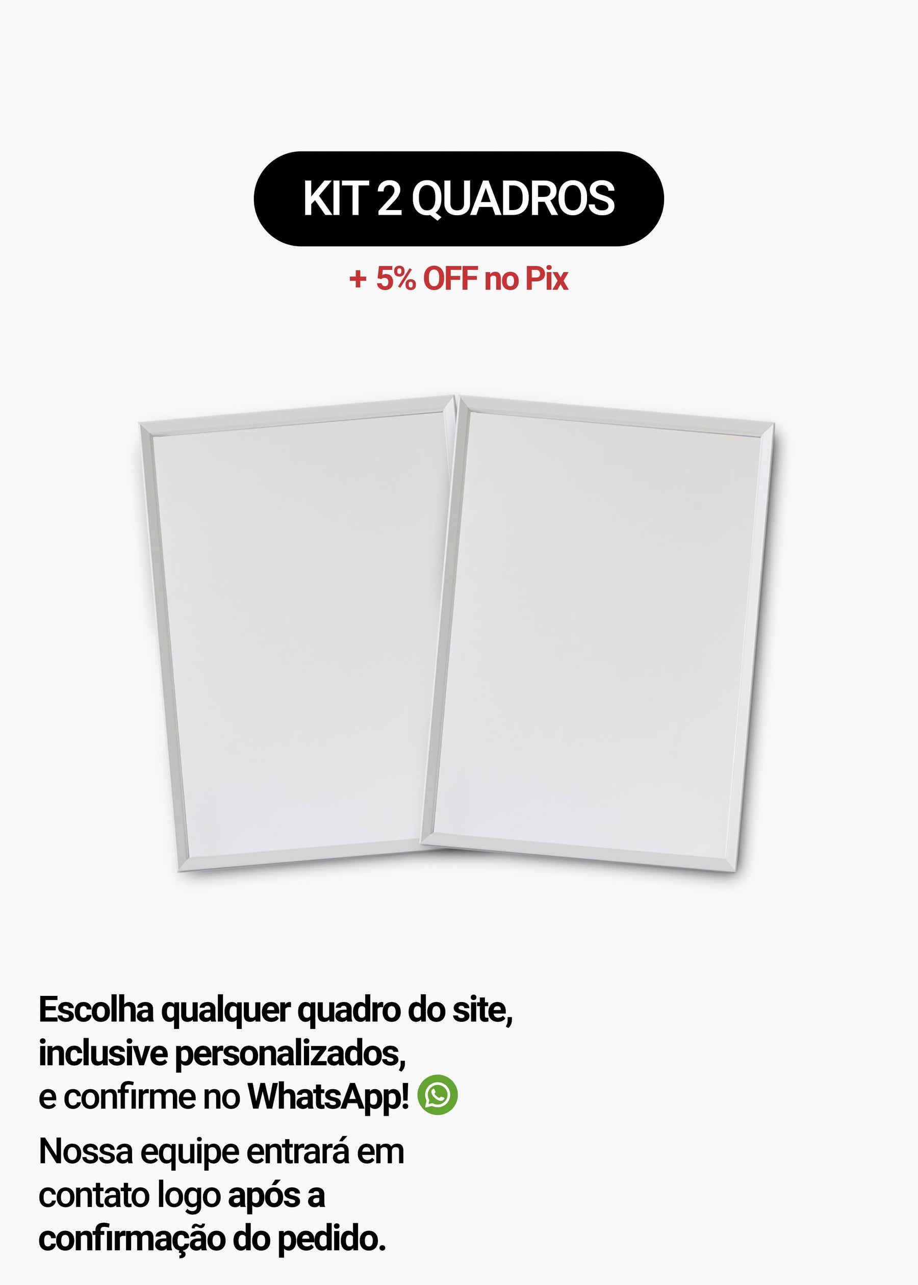 Kit 2 Quadros A Sua Escolha