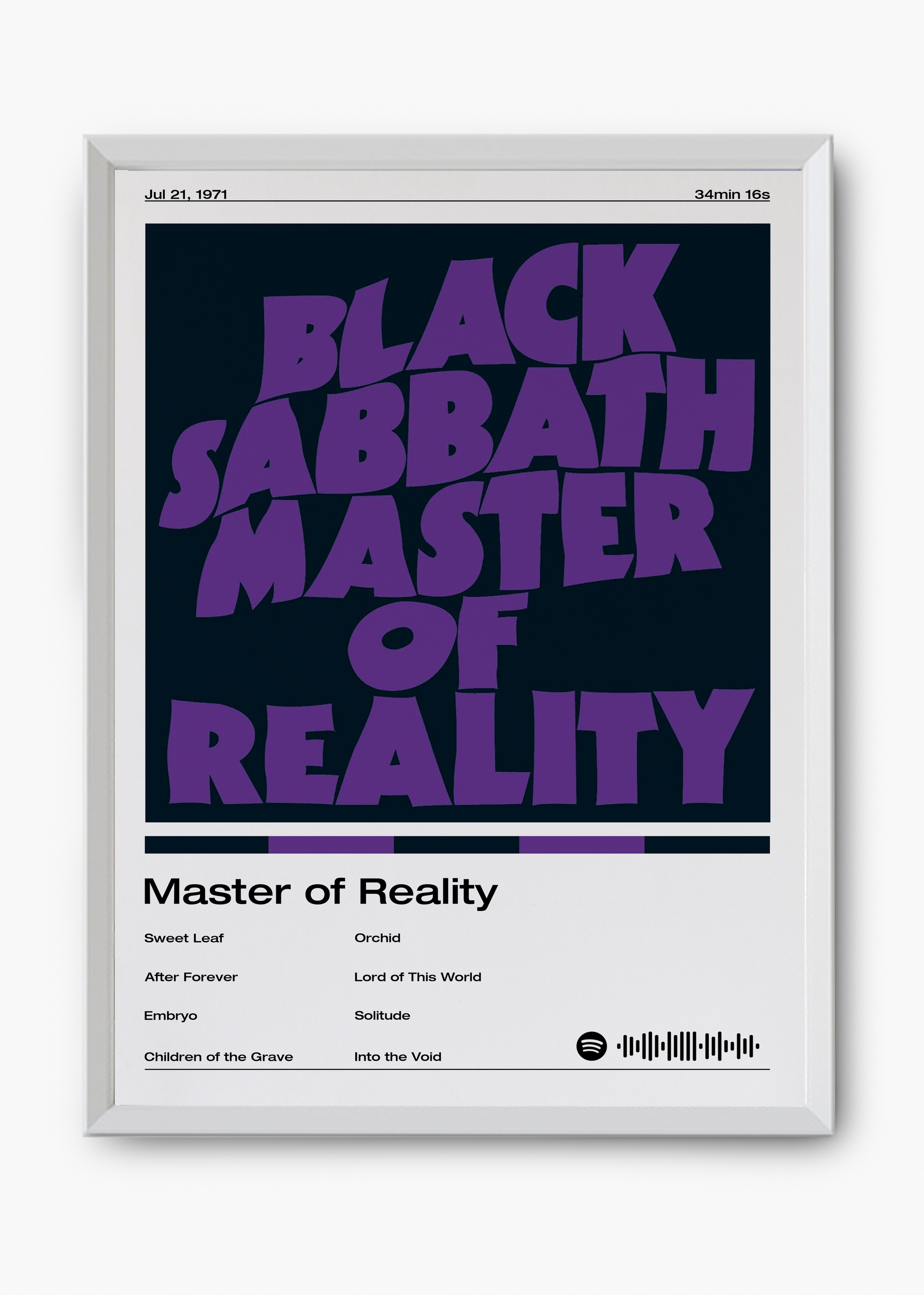 Quadro Black Sabbath Master of Reality - 8