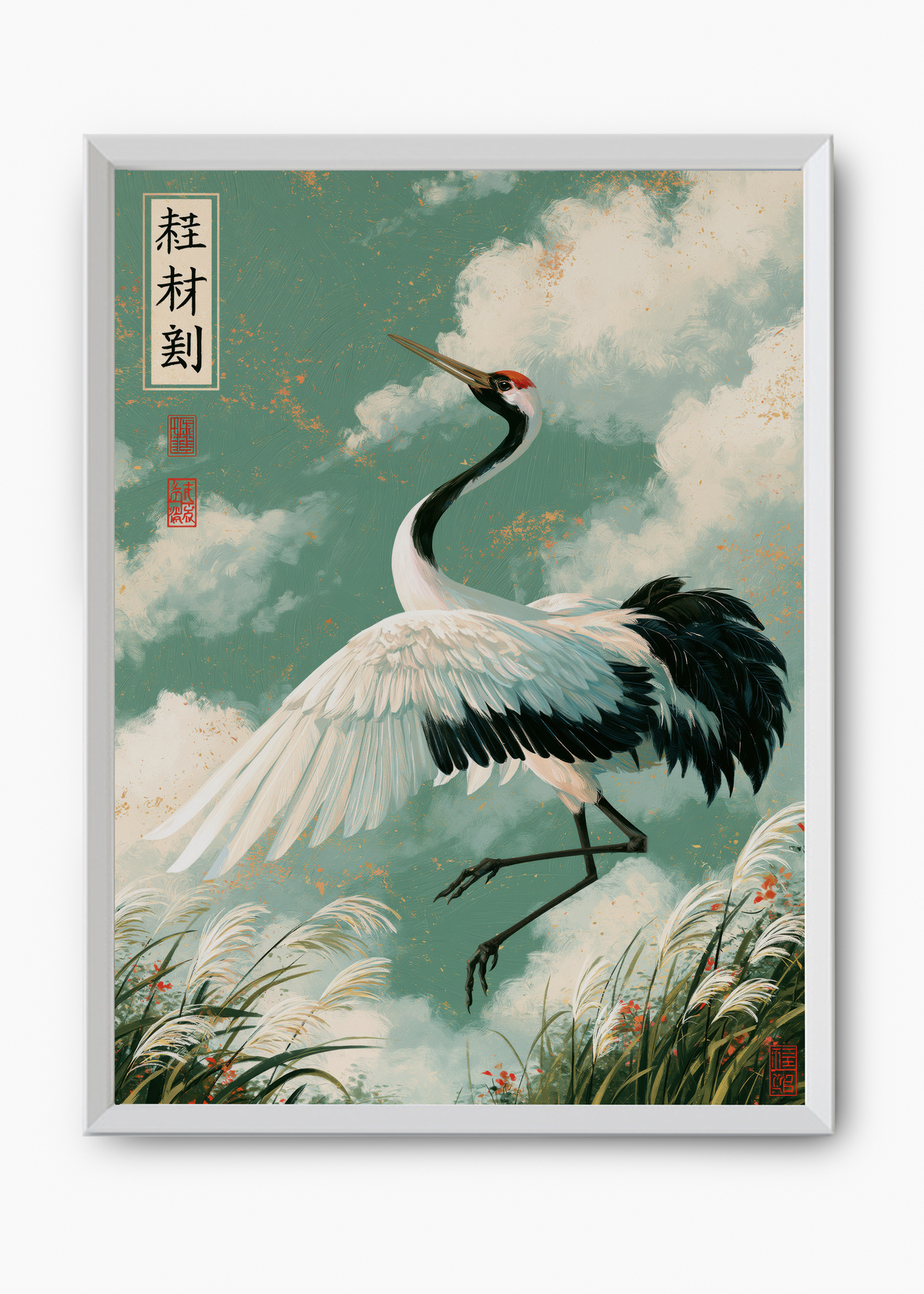 Quadro Japonês Crane in Flight - 8