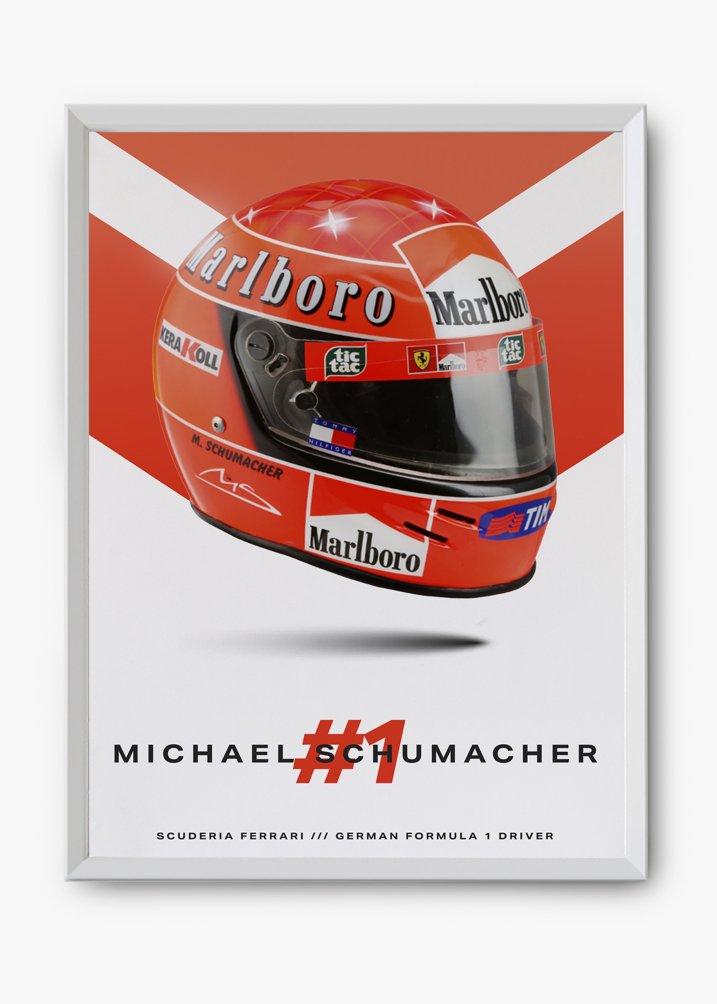 Quadro decorativo Michael Schumacher #1 — arte de automobilismo para parede | Cübe Quadros