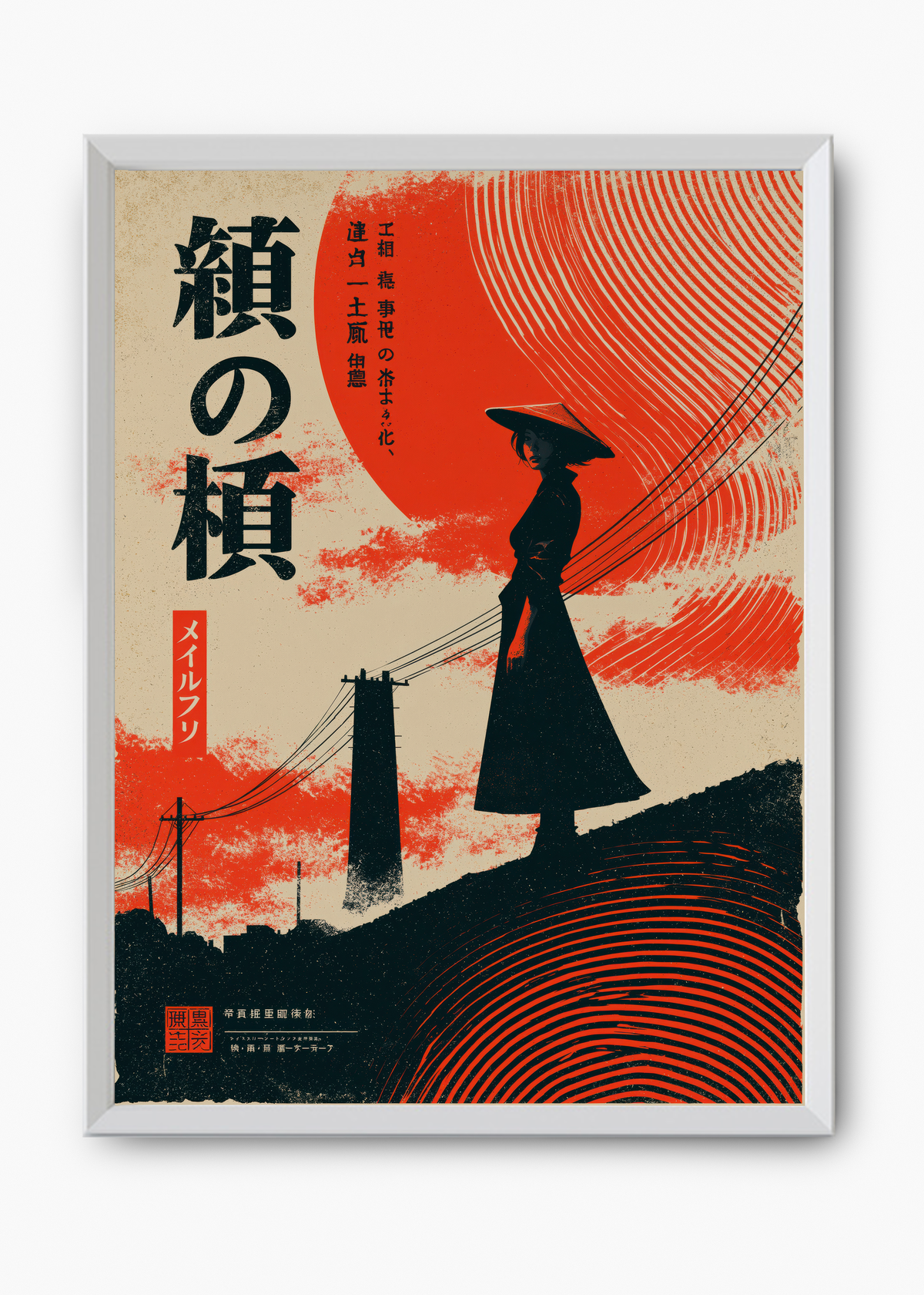 Quadro Japonês Ronin Silhouette - 8