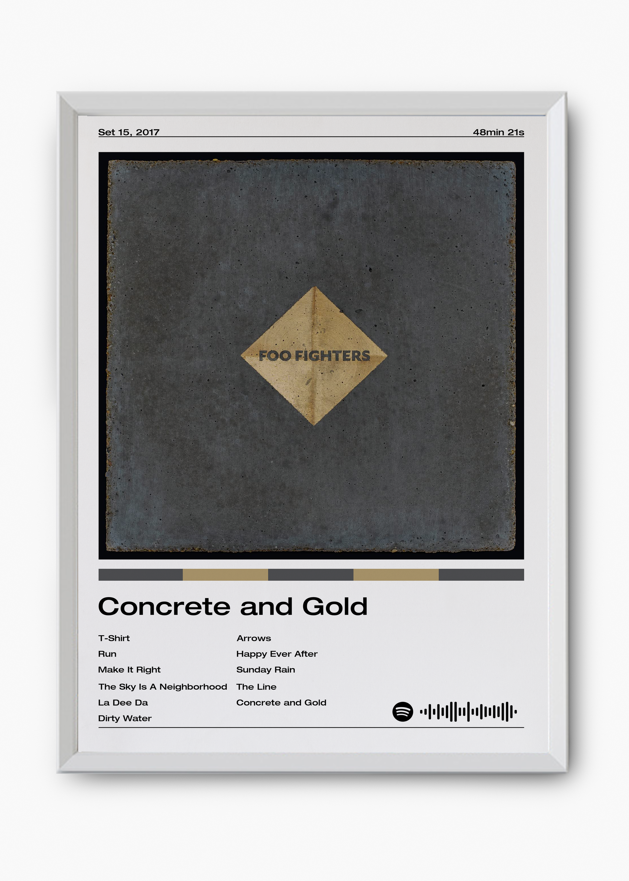 Quadro Foo Fighters Concrete and Gold - 8