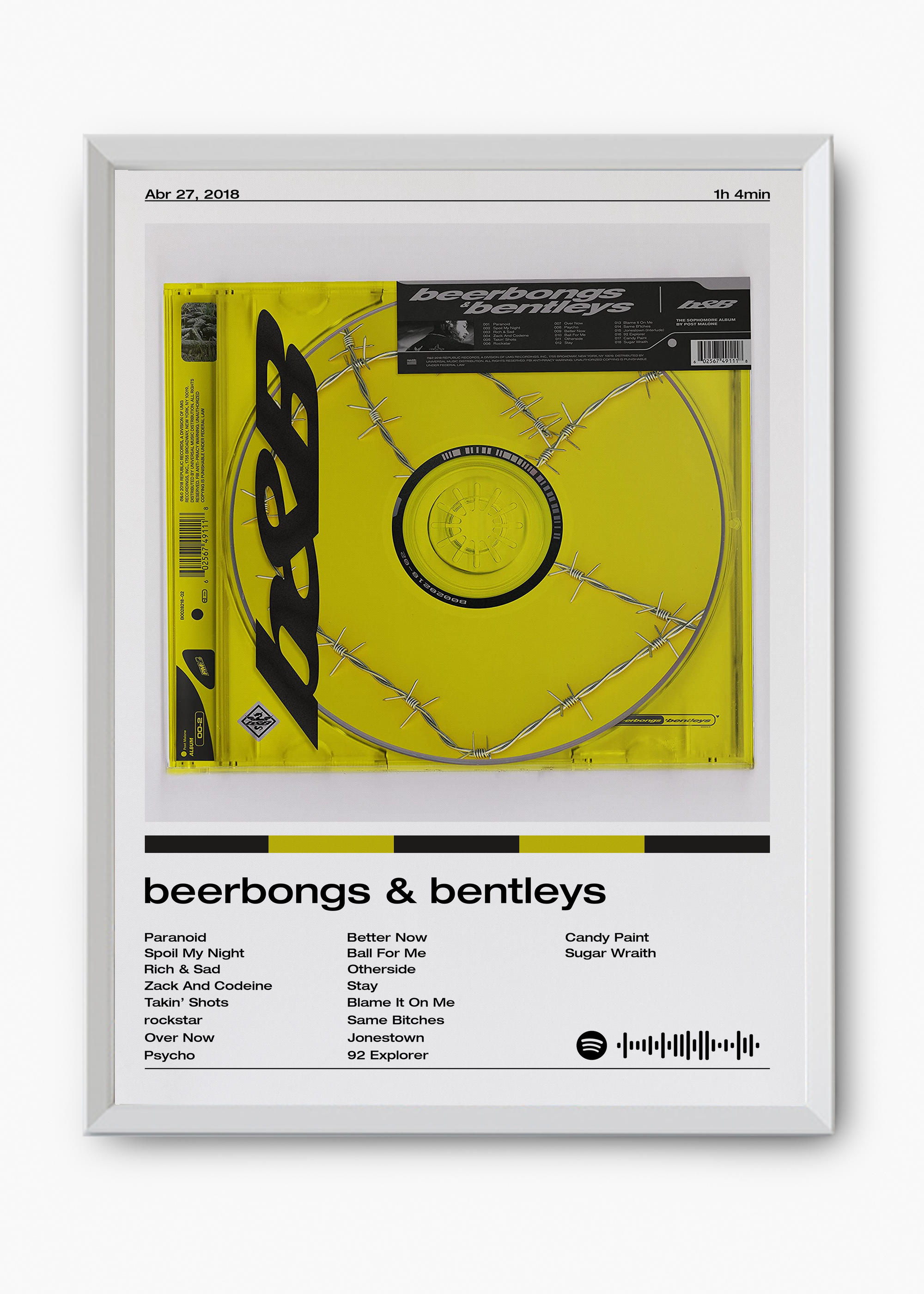 Quadro Post Malone Beerbongs & Bentleys - 8