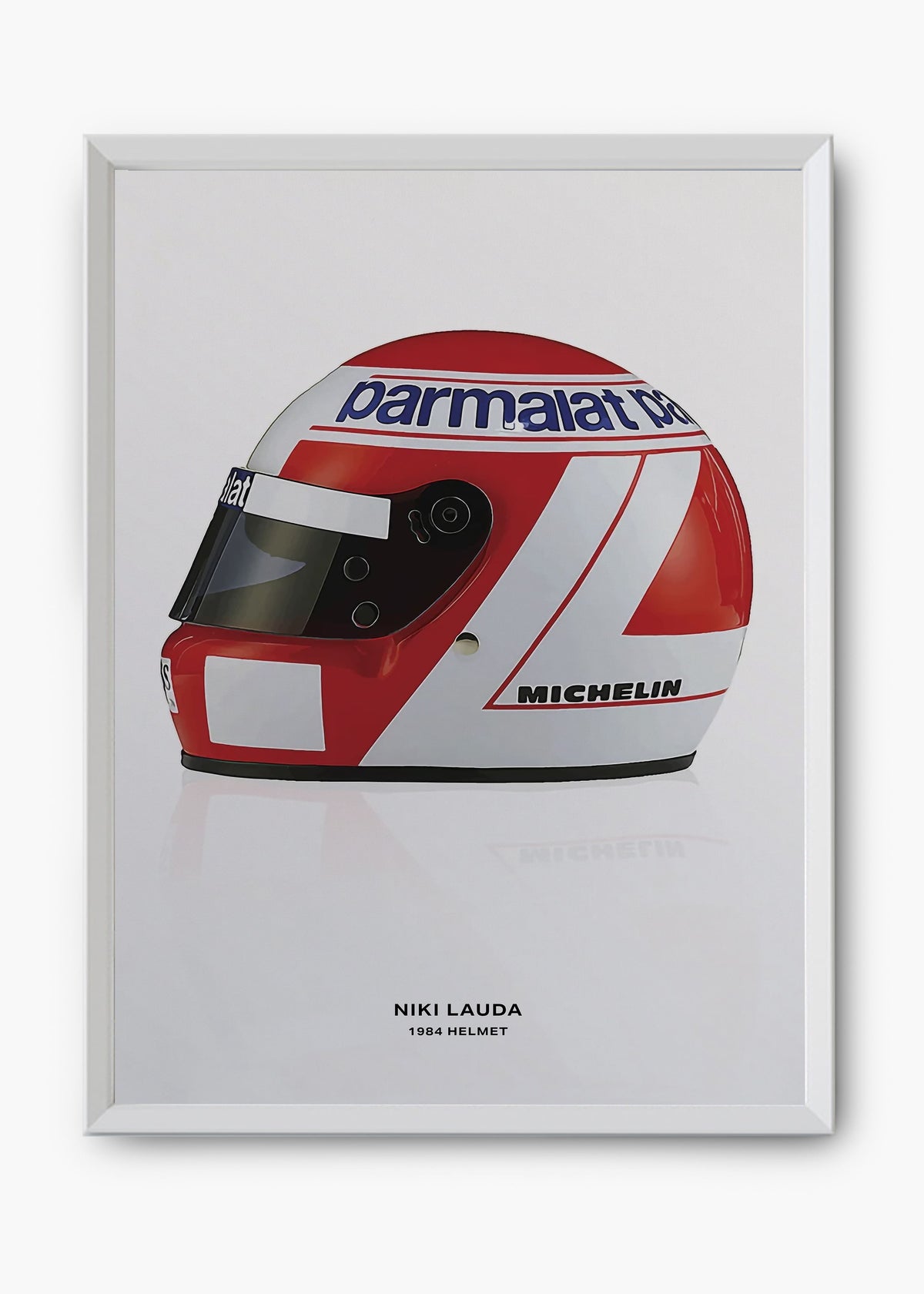 Quadro decorativo Niki Lauda 1984 — arte de automobilismo para parede | Cübe Quadros