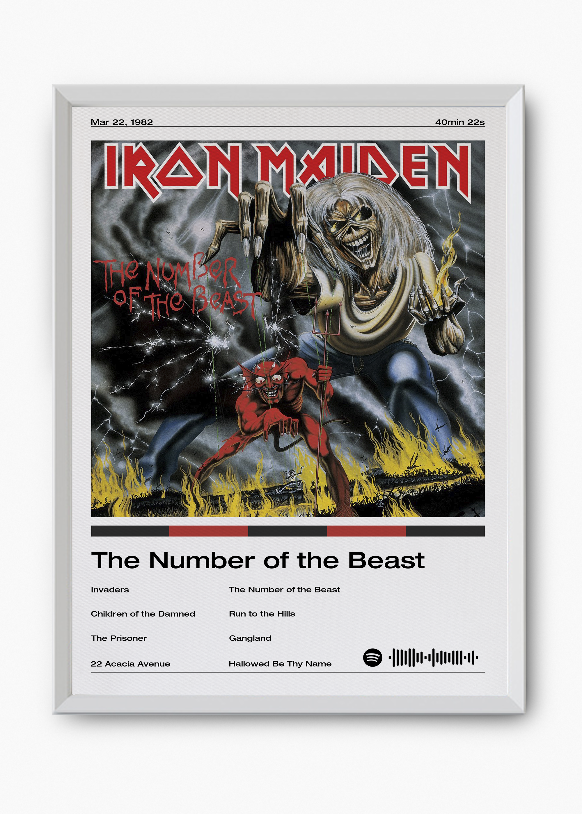 Quadro Iron Maiden The Number of the Beast - 8