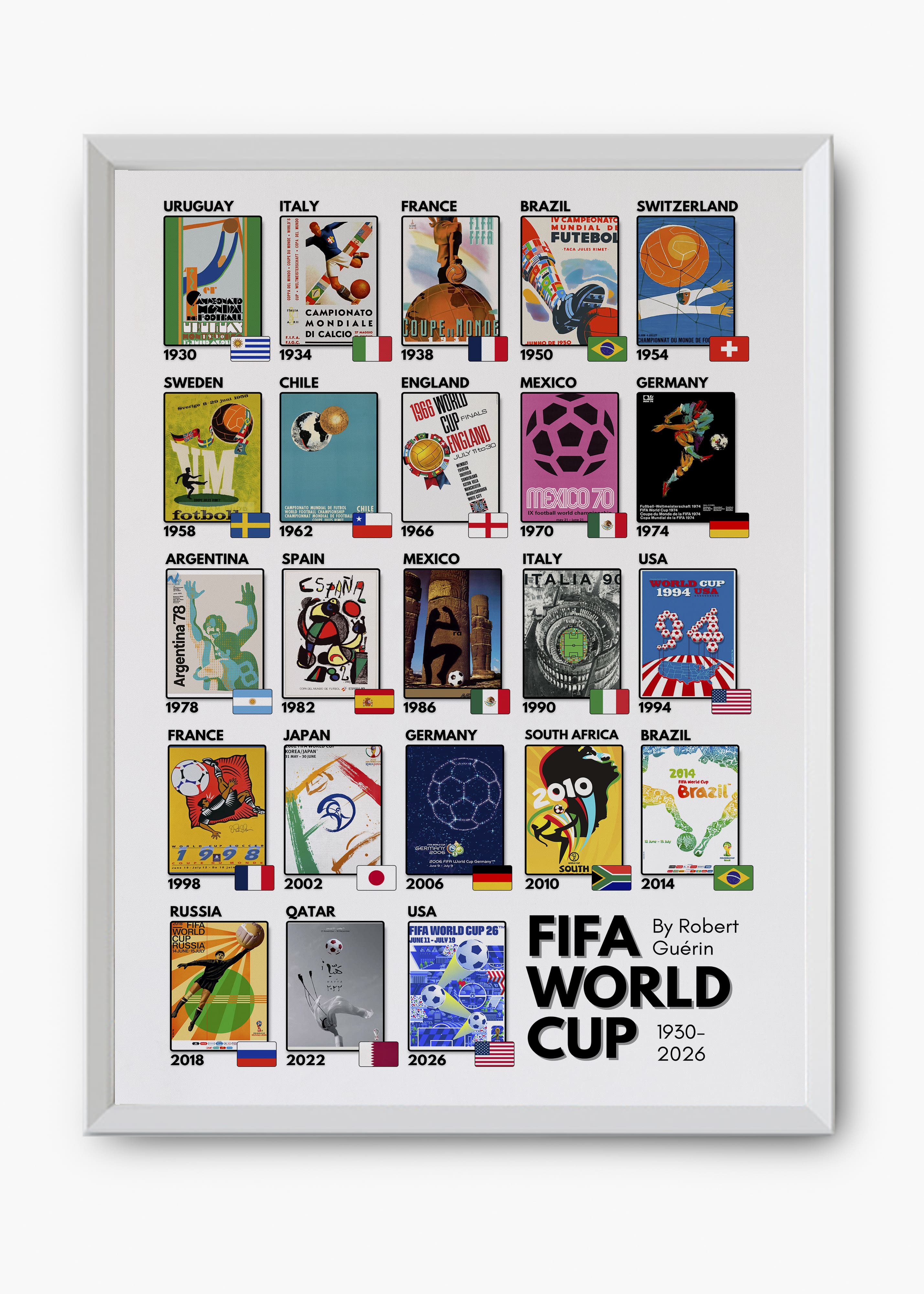 Quadro Todas as Copa do Mundo