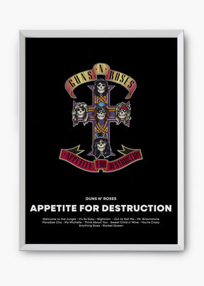 Quadro Guns N' Roses Appetite For Destruction Capa