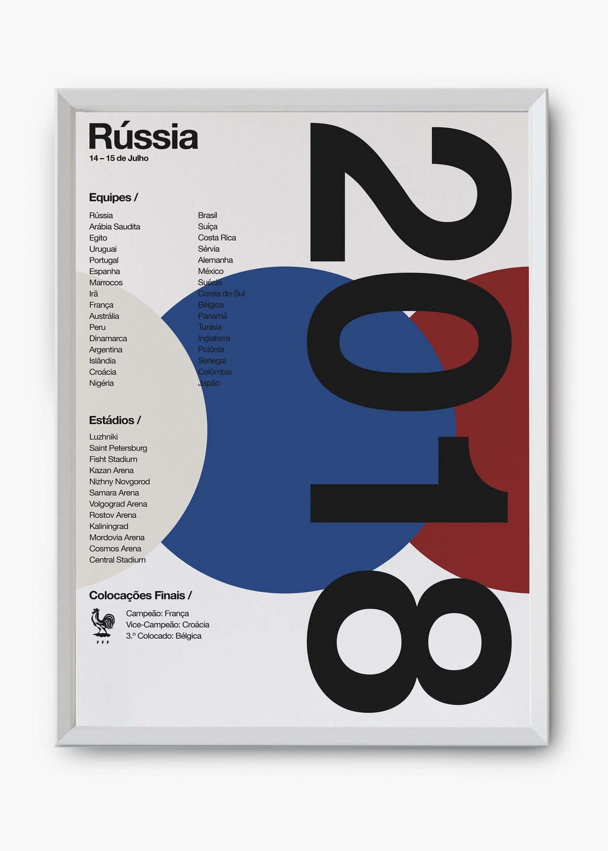 Quadro Copa do Mundo Russia 2018