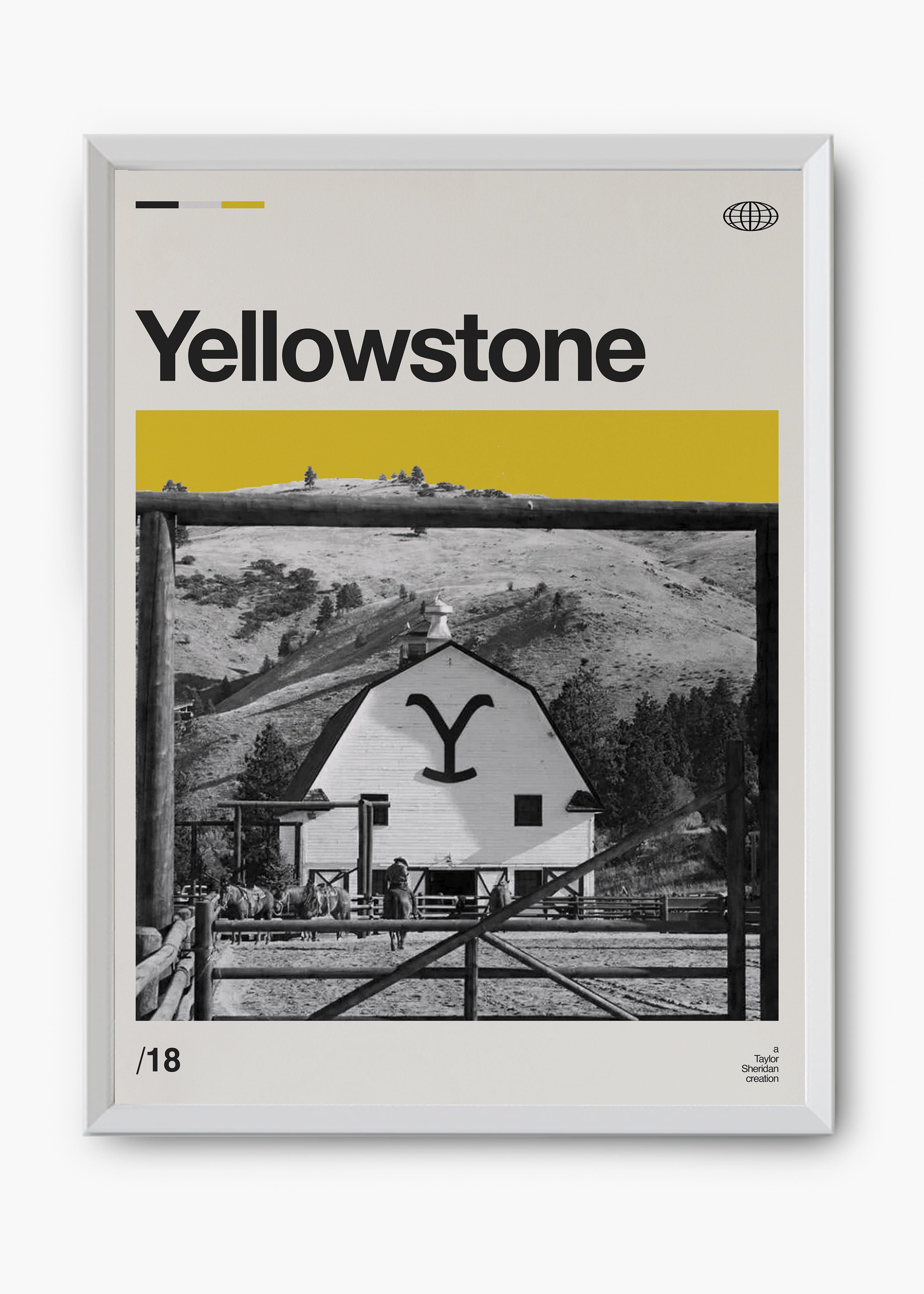 Quadro decorativo Yellowstone — arte de série para parede | Cübe Quadros