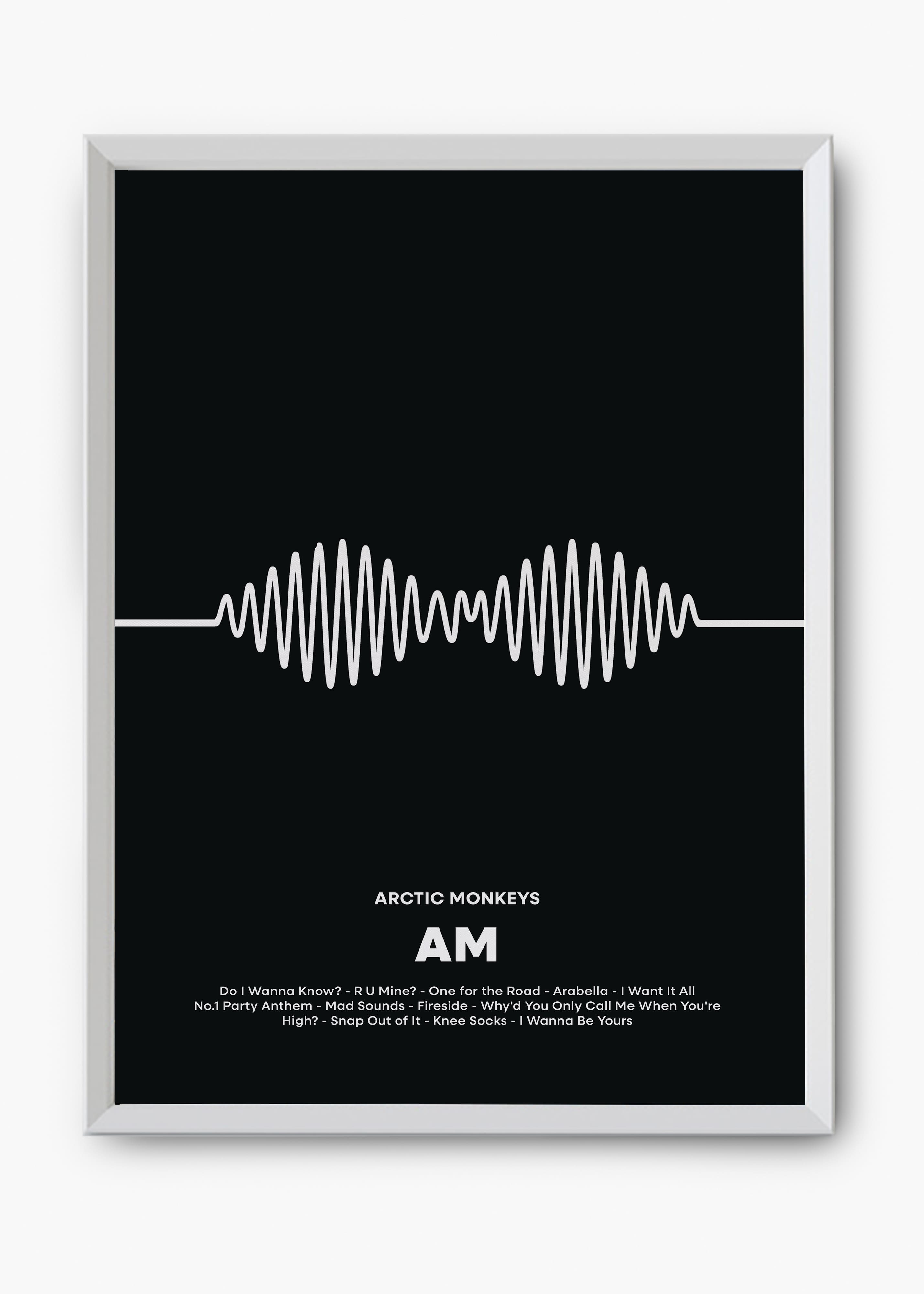 Quadro decorativo Arctic Monkeys AM — arte de rock para parede | Cübe Quadros