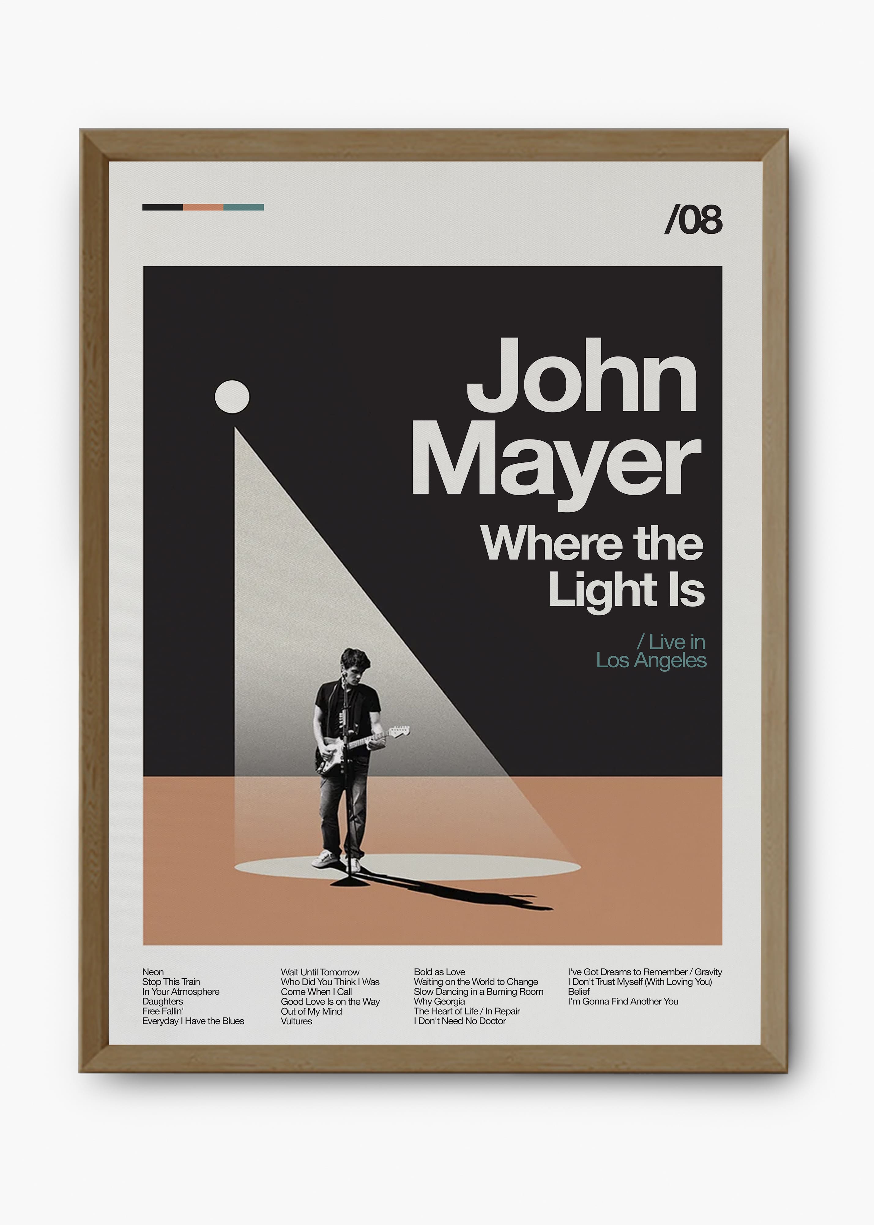 Quadro John Mayer Where the Light Is v2
