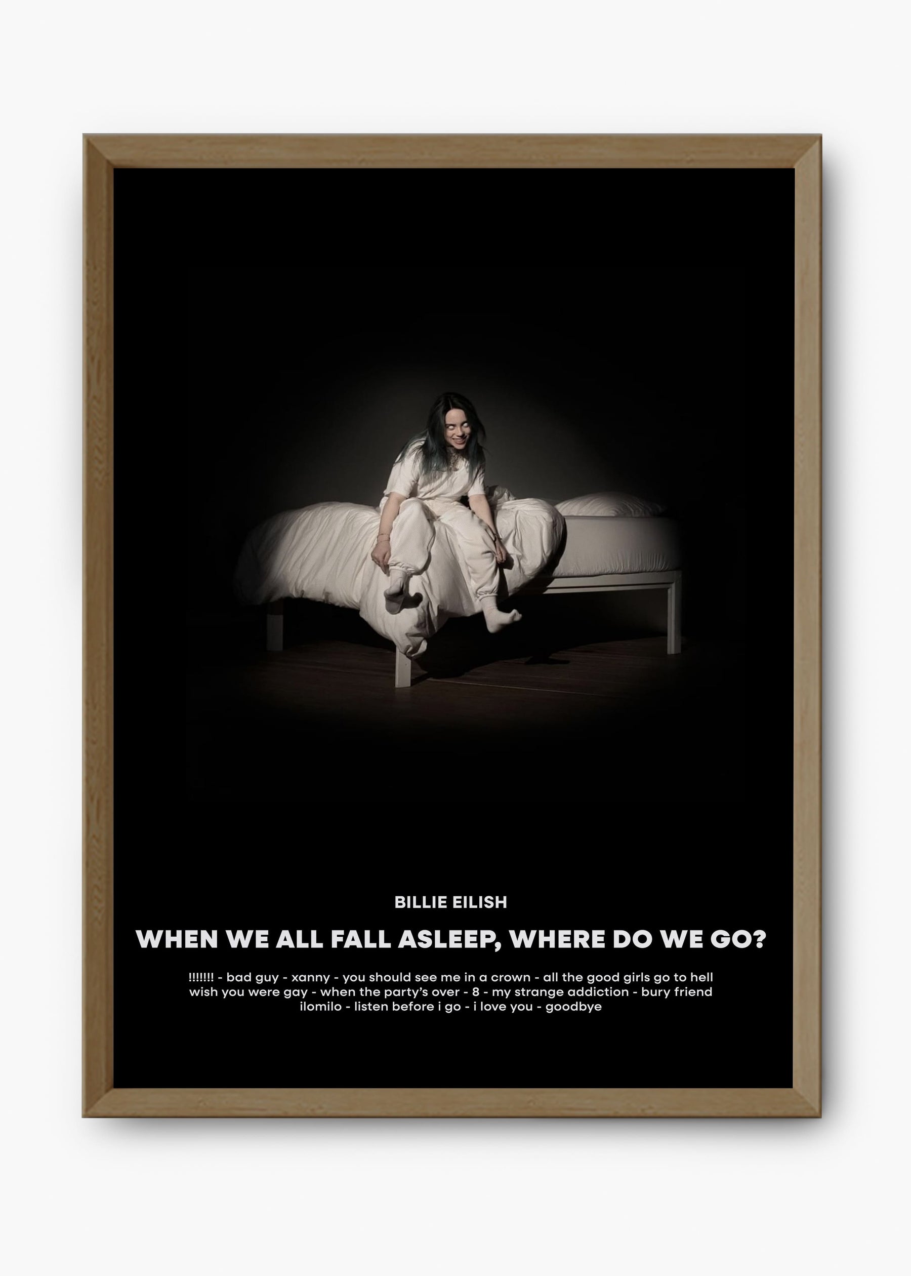 Quadro Billie Eilish When We All Fall Asleep Capa
