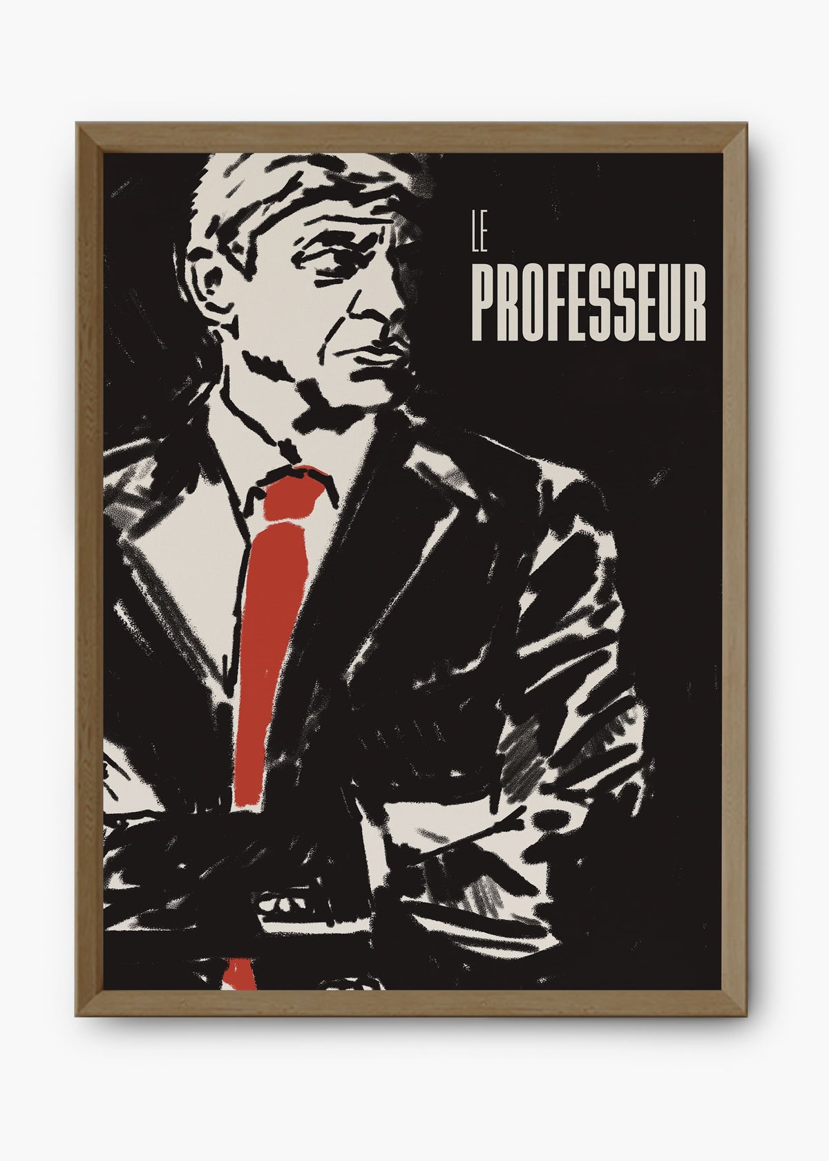 Quadro decorativo Arsene Wenger Le Professeur Arsenal — arte de futebol para parede | Cübe Quadros