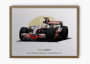 Quadro Lewis Hamilton 2008 World Champion