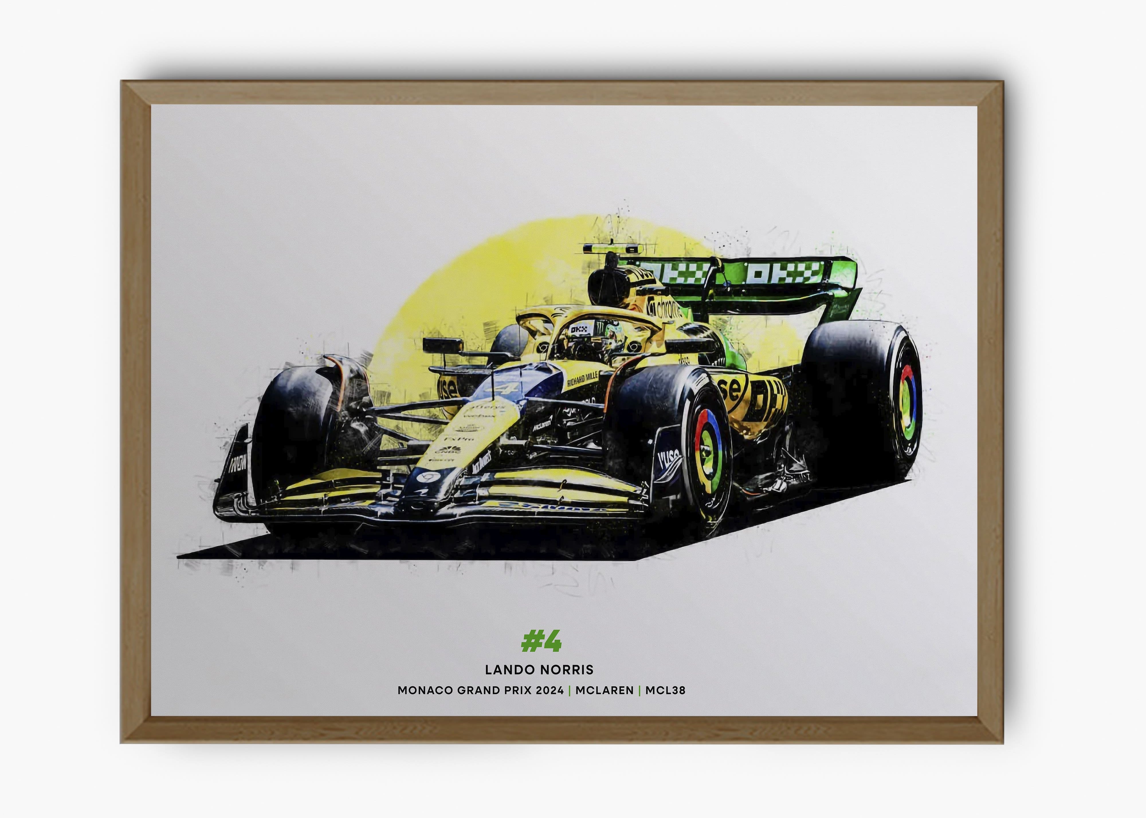 Quadro Lando Norris #4 Monaco GP 2024
