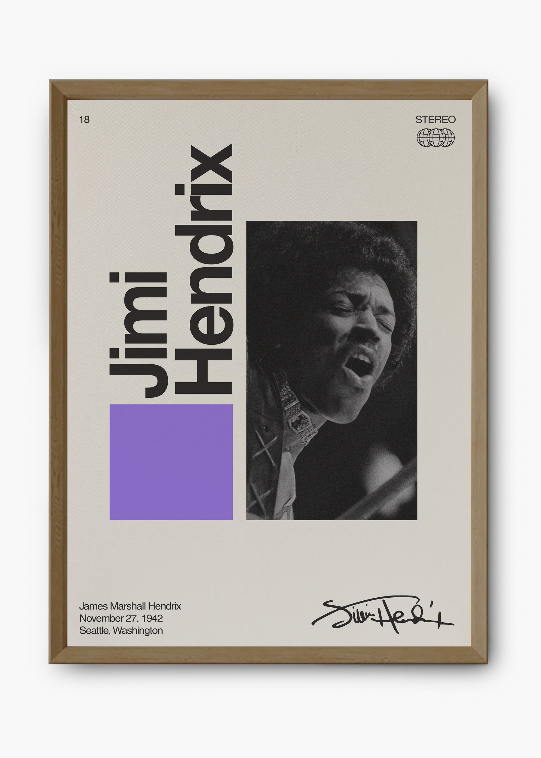 Quadro Signature Jimi Hendrix