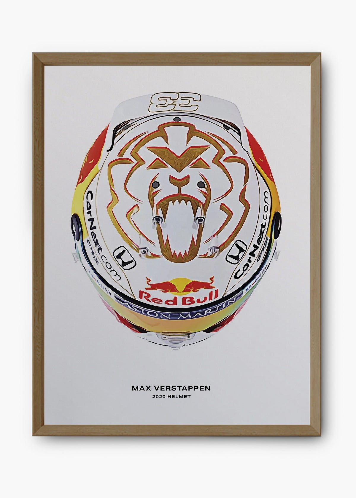 Quadro decorativo Max Verstappen 2020 — arte de automobilismo para parede | Cübe Quadros