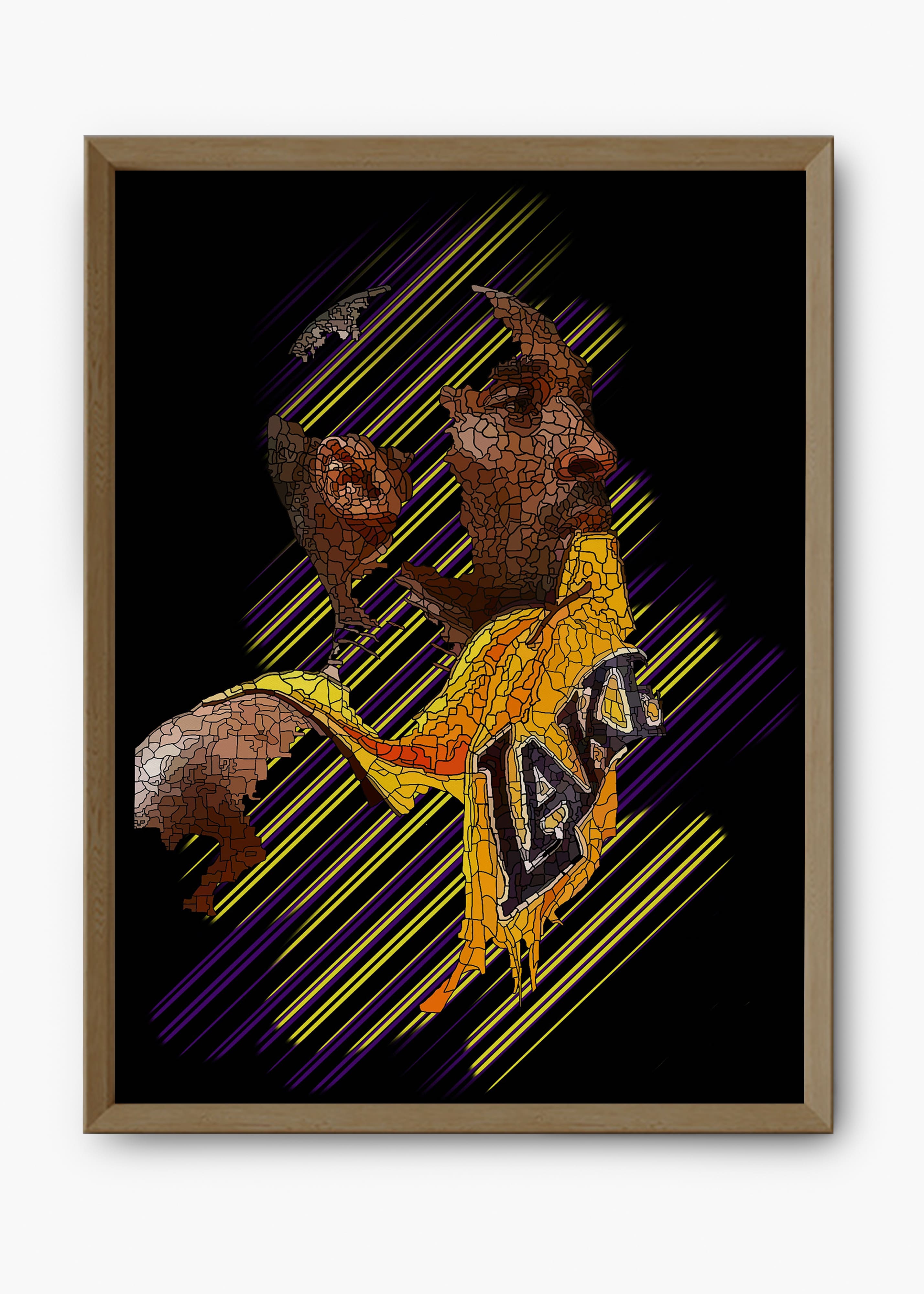 Quadro decorativo Kobe Bryant II — arte de basquete para parede | Cübe Quadros