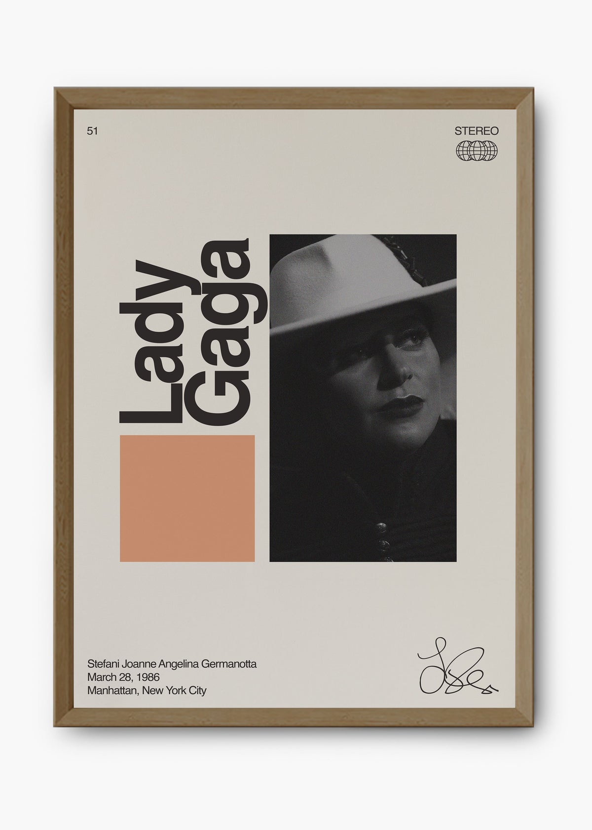 Quadro Signature Lady Gaga