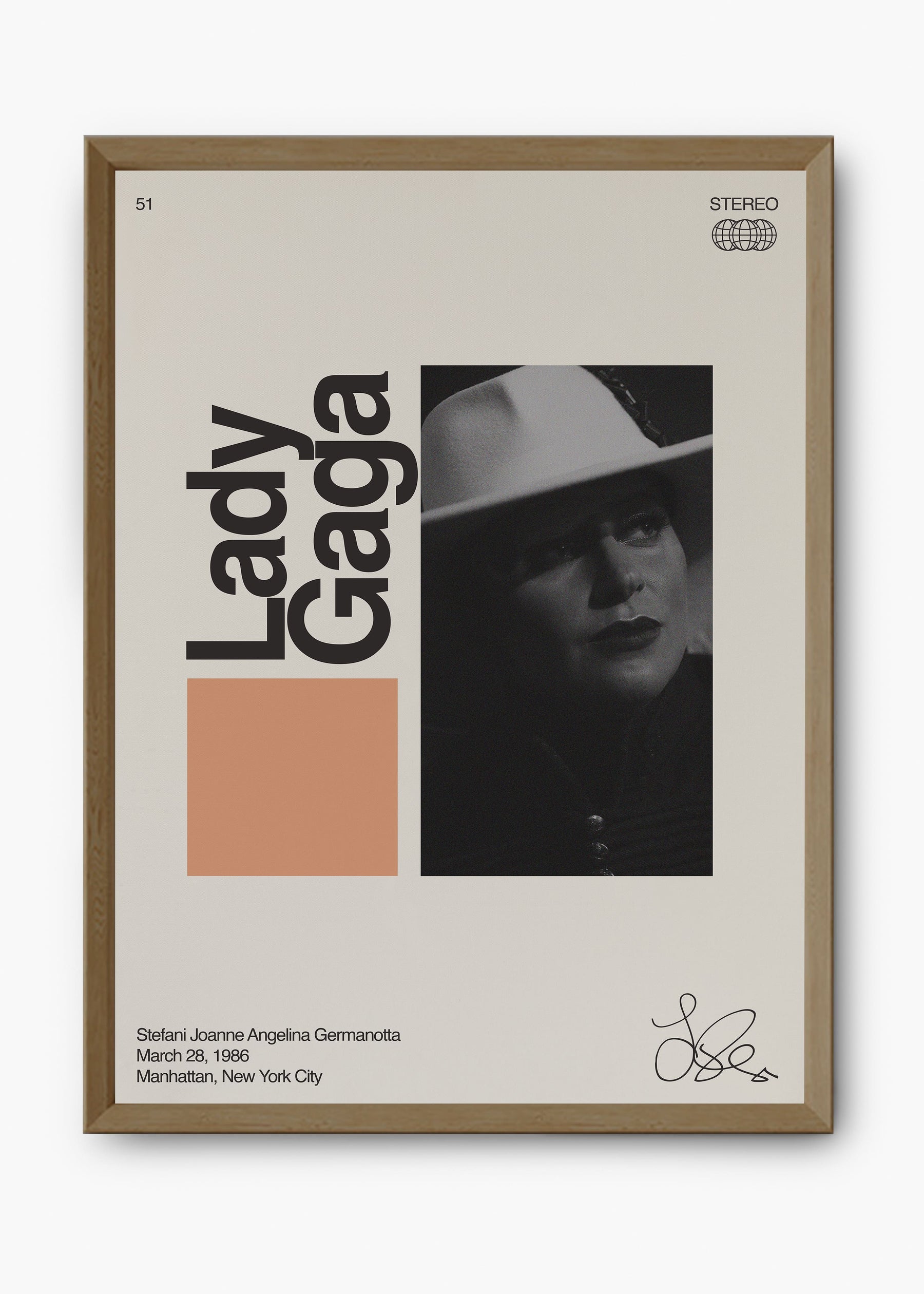 Quadro Signature Lady Gaga