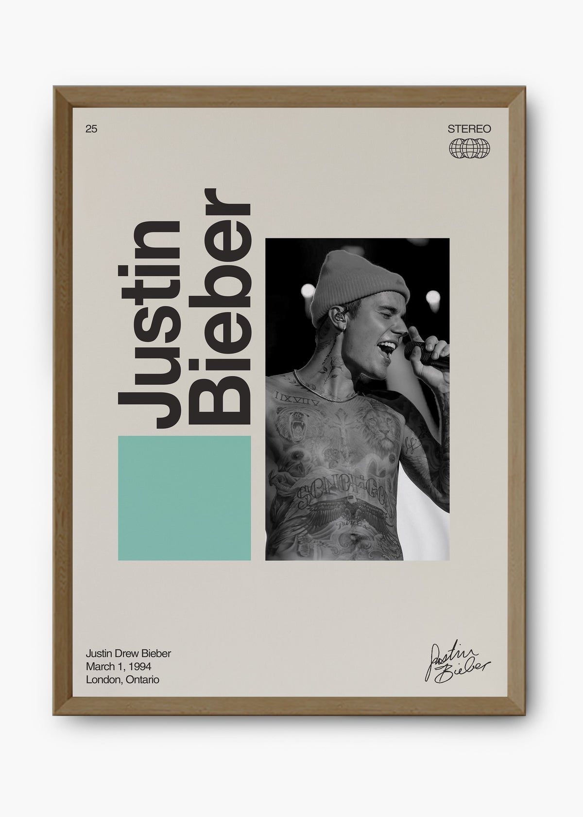 Quadro Signature Justin Bieber