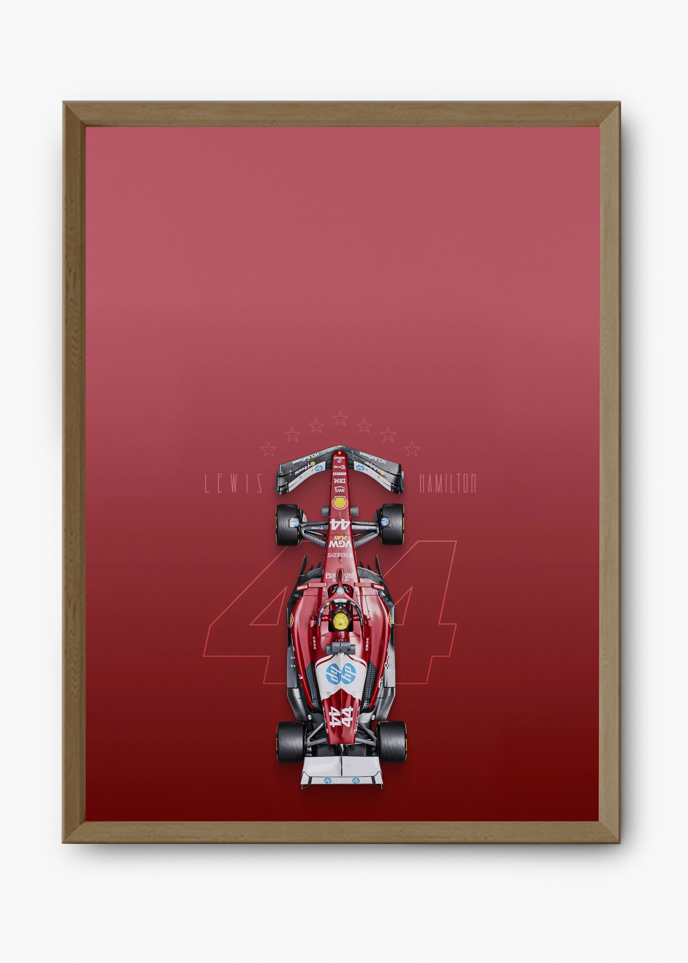 Quadro Lewis Hamilton Ferrari