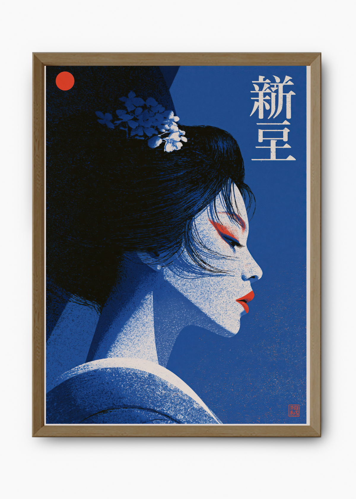 Quadro Japonês Blue Geisha - 9