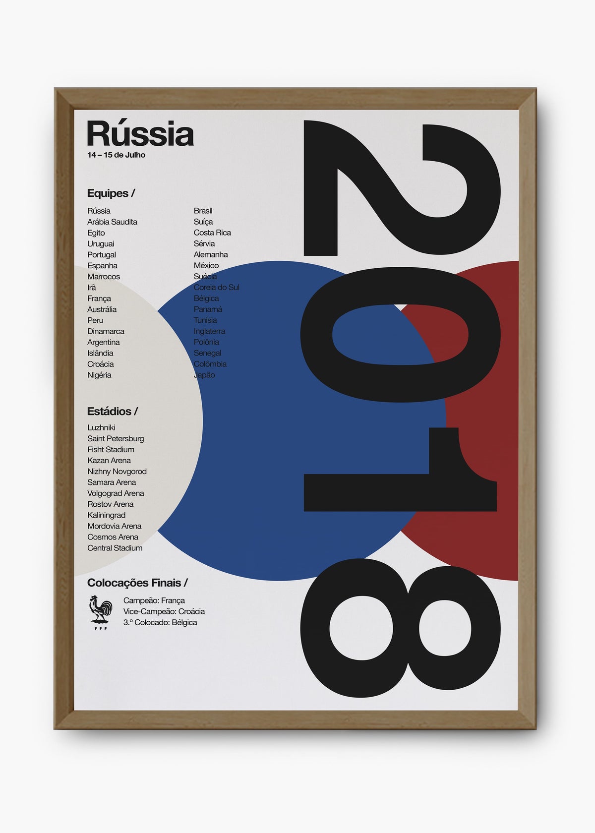 Quadro Copa do Mundo Russia 2018