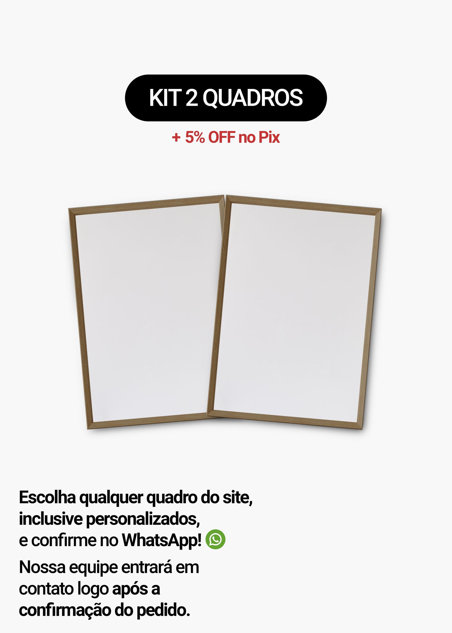 Kit 2 Quadros A Sua Escolha