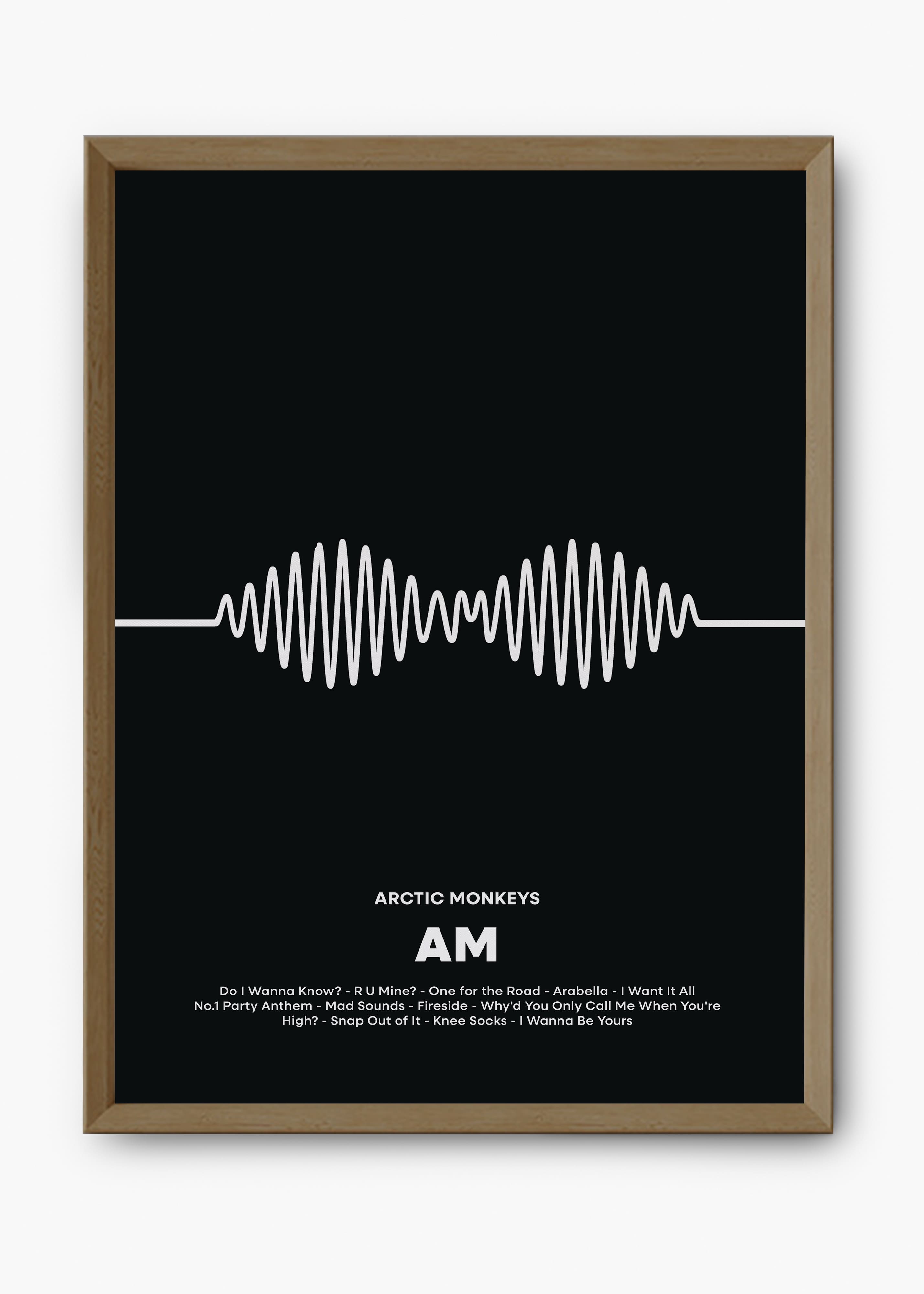 Quadro decorativo Arctic Monkeys AM — arte de rock para parede | Cübe Quadros