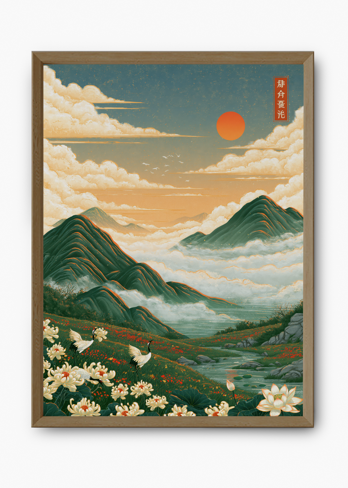 Quadro Japonês Crane Valley - 9