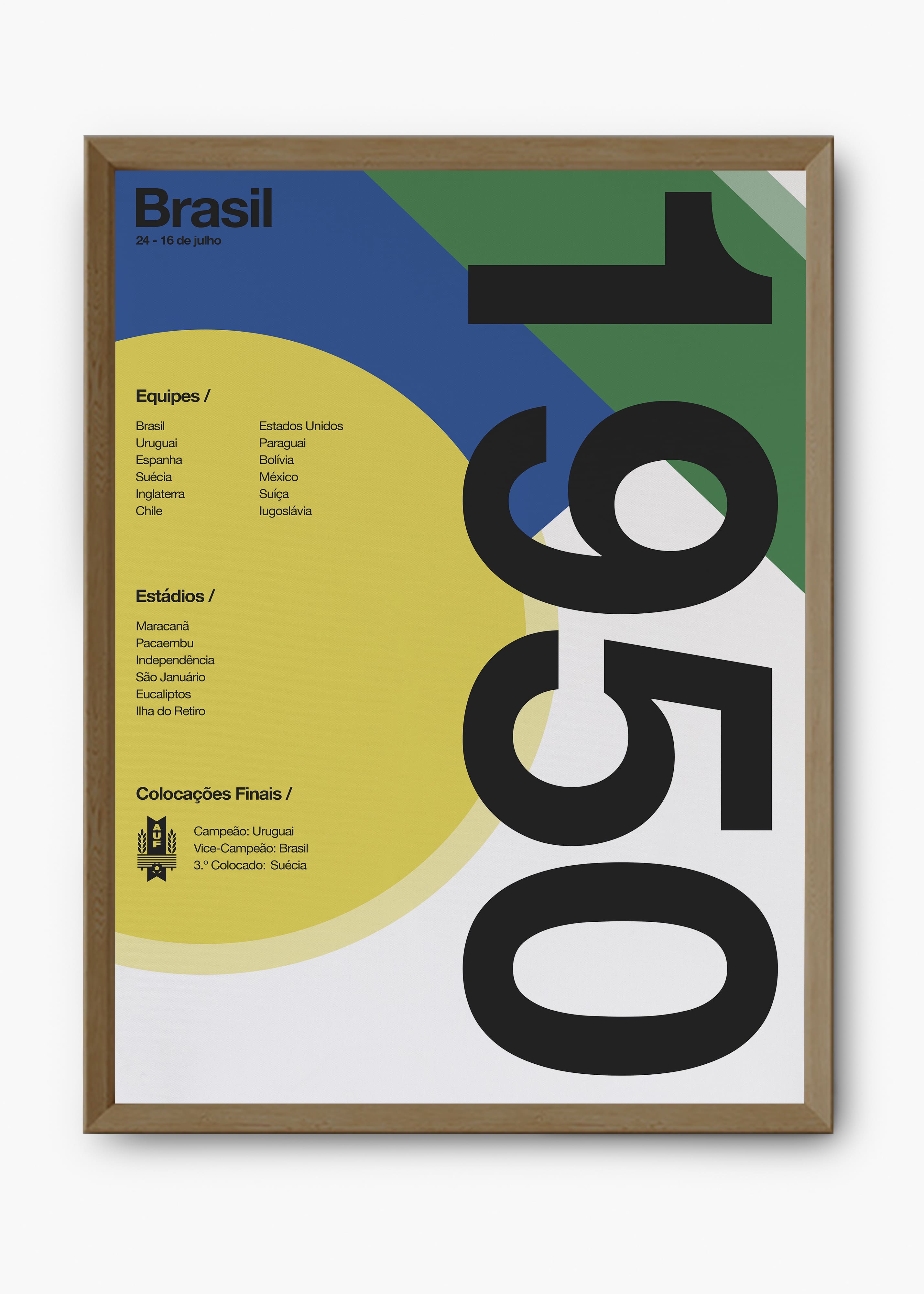 Quadro Copa do Mundo Brasil 1950