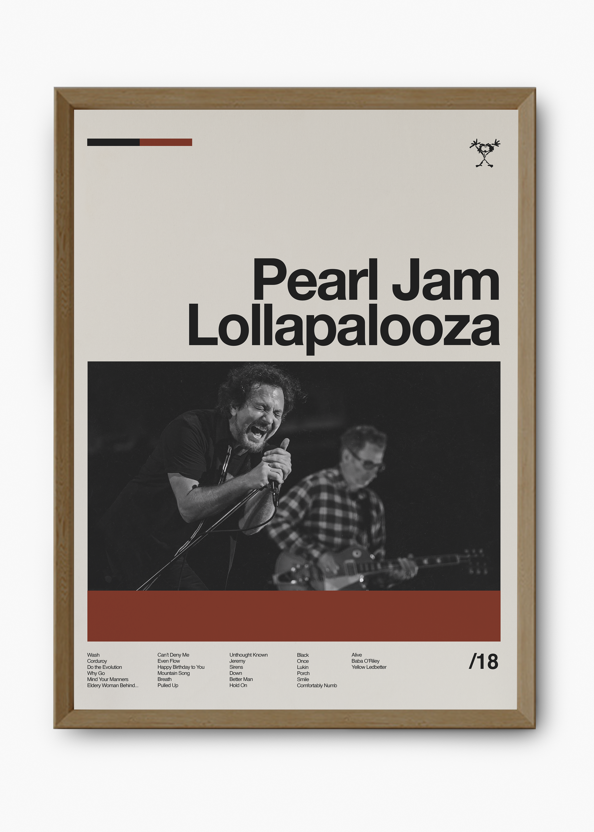 Quadro Pearl Jam Lollapalooza 2018 - 9