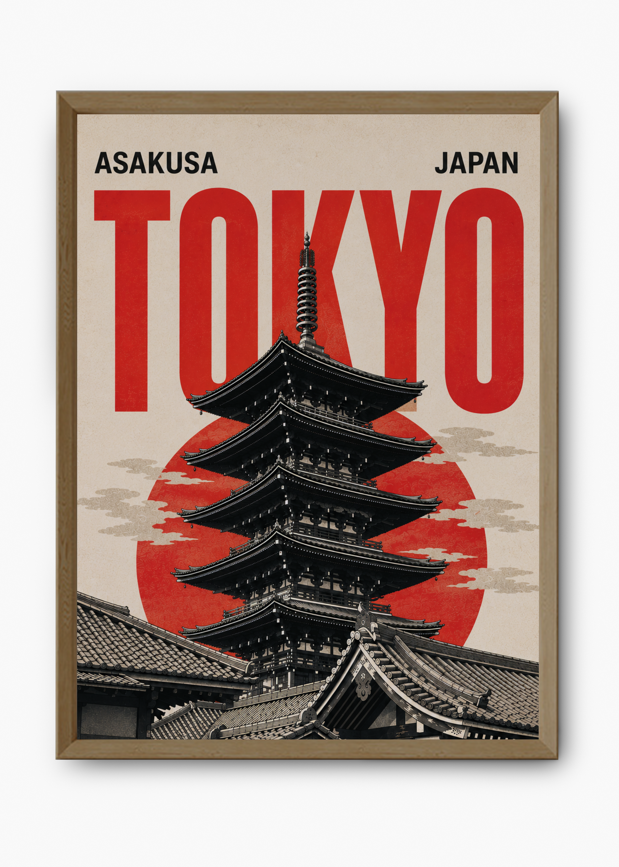 Quadro Japonês Asakusa Red - 9