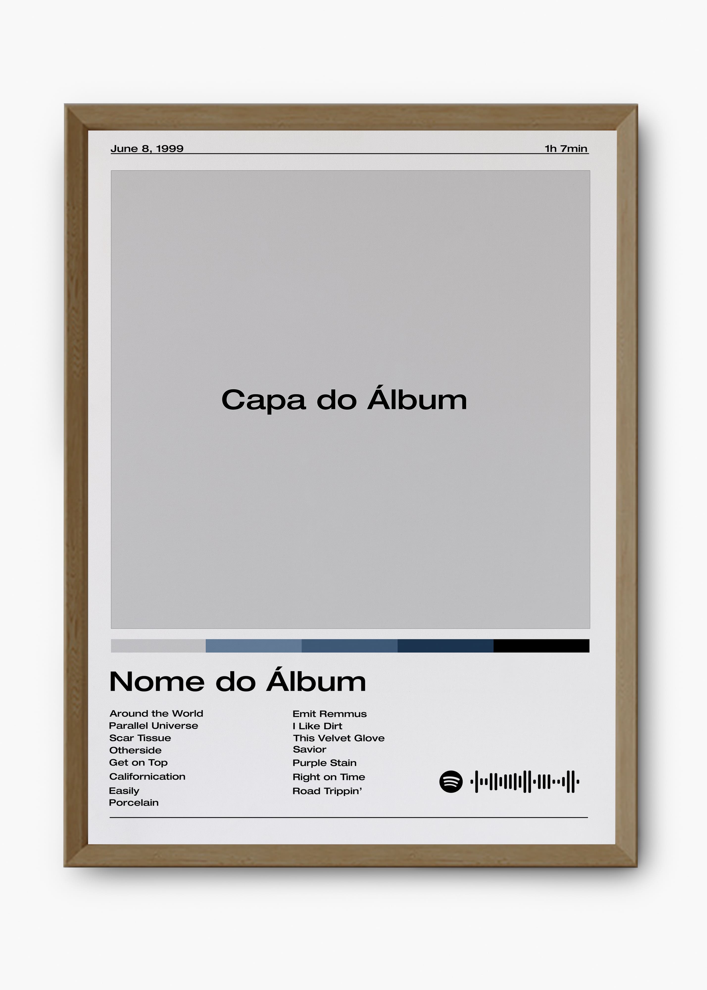 Quadro Spotify Personalizável - Álbum