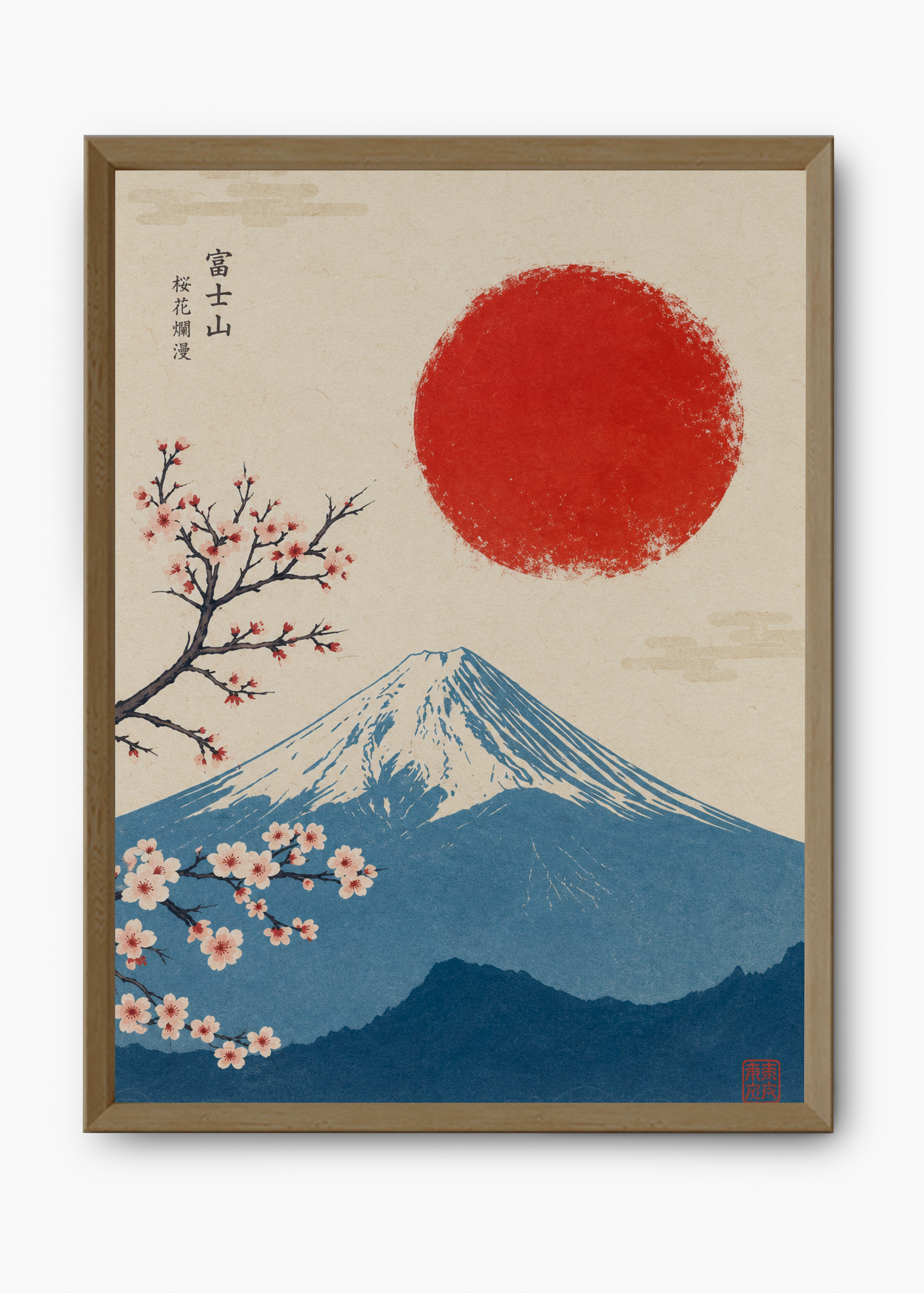 Quadro Japonês Sakura Fuji - 9