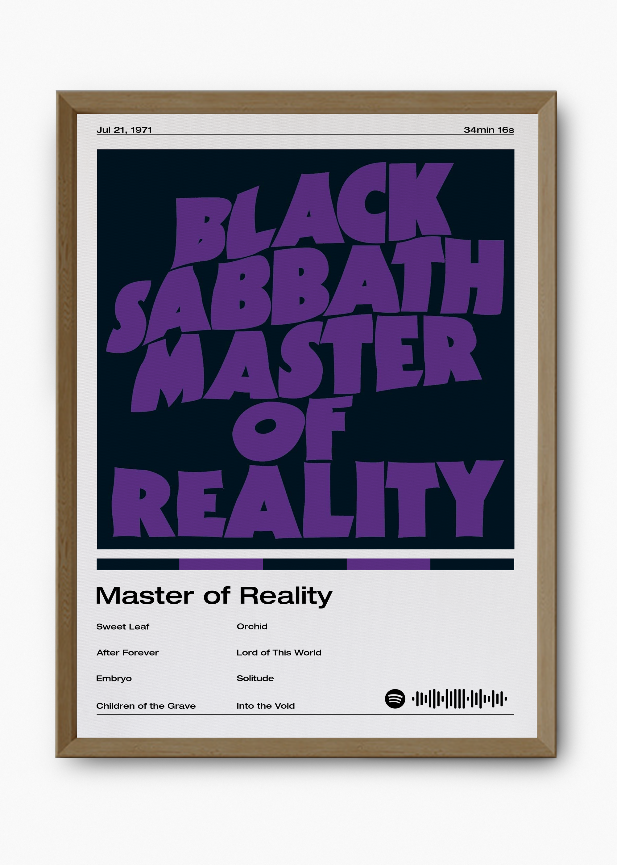 Quadro Black Sabbath Master of Reality - 9