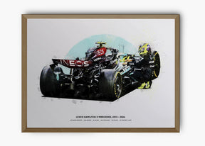Quadro Lewis Hamilton Mercedes Last Race