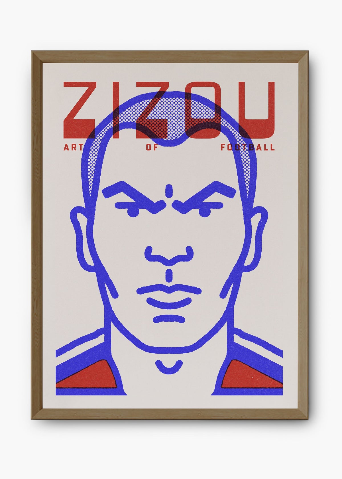 Quadro decorativo Zinedine Zidane — arte de futebol para parede | Cübe Quadros