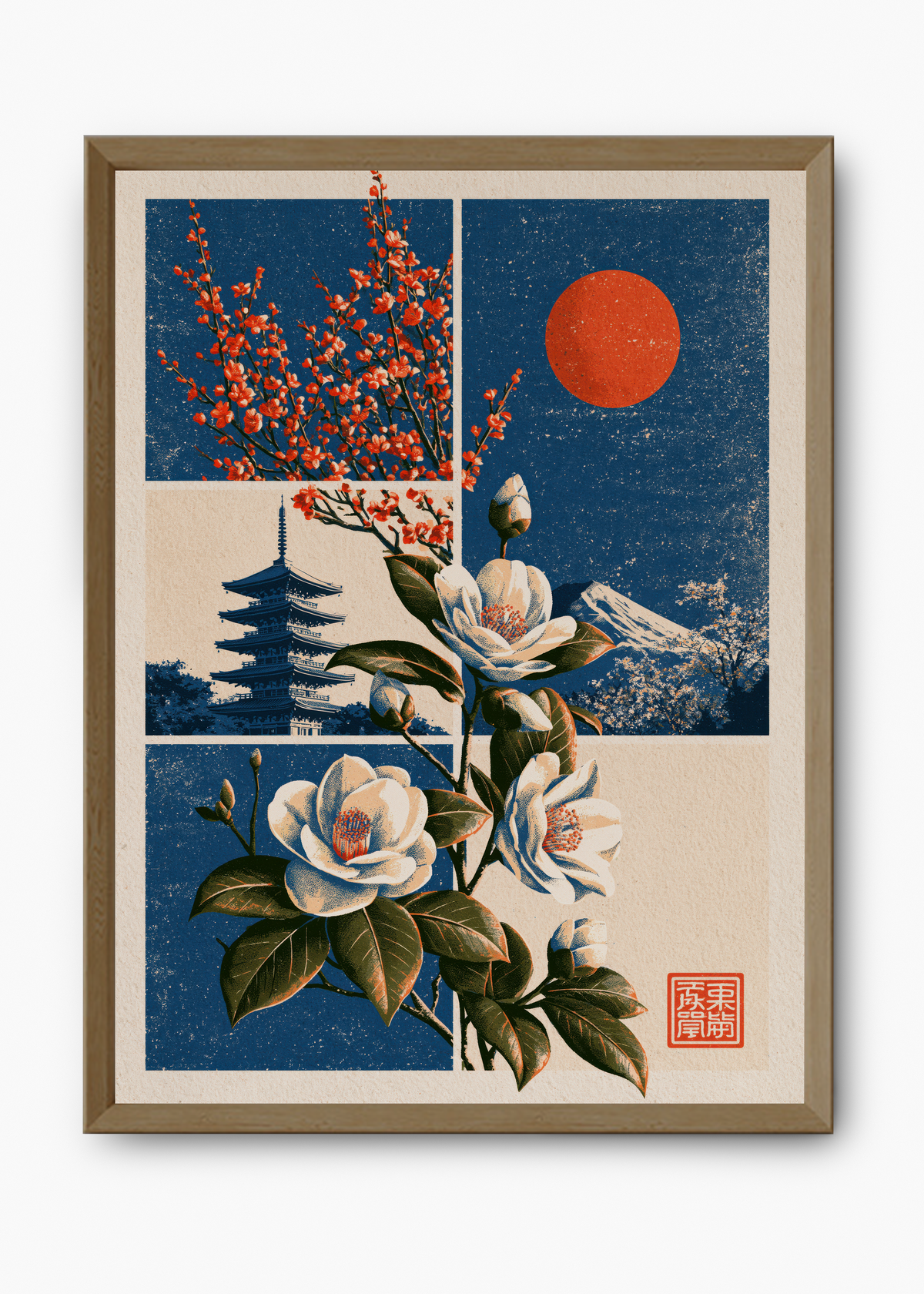 Quadro Japonês Blossom Collage - 9