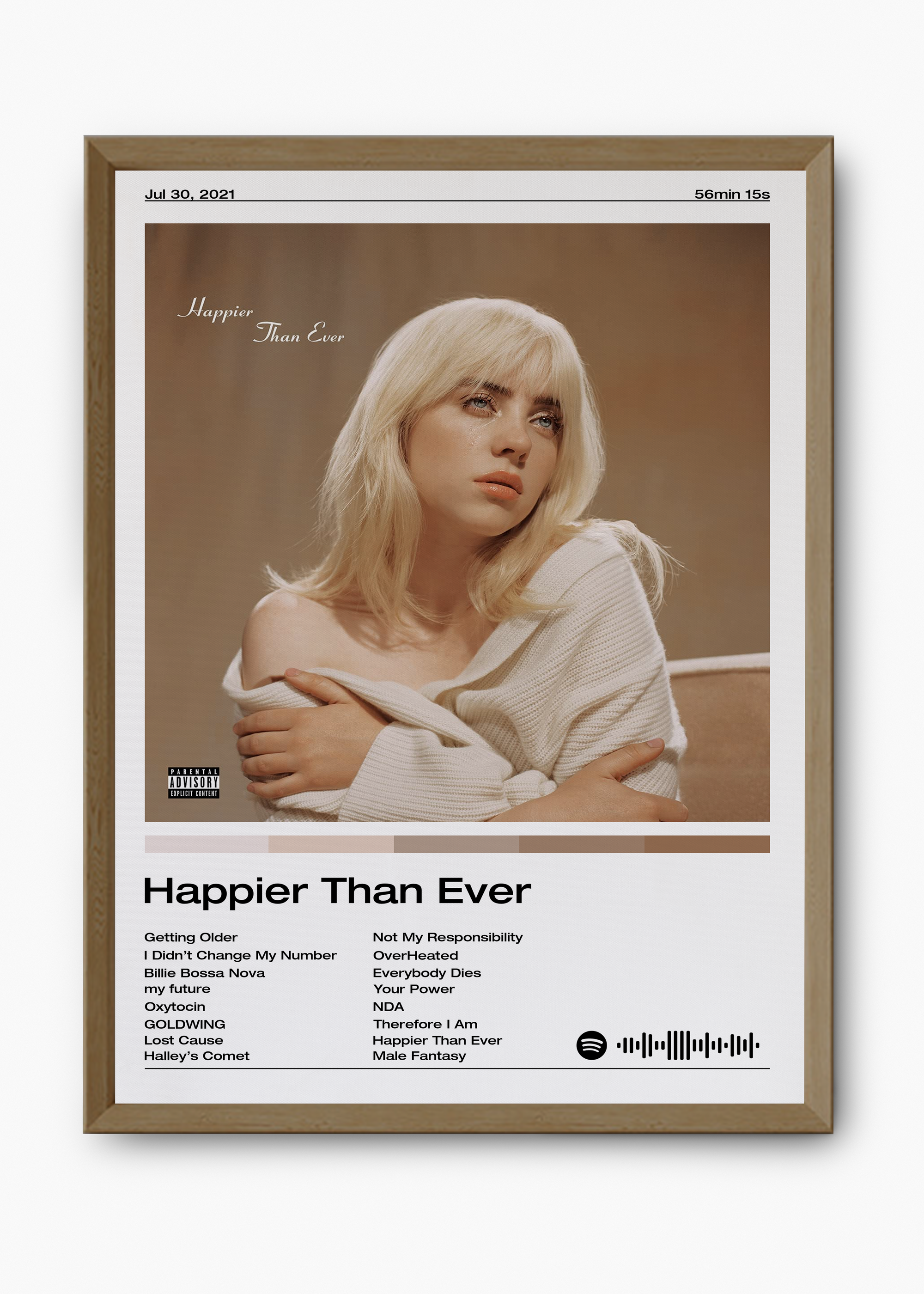 Quadro Billie Eilish Happier Than Ever - 9