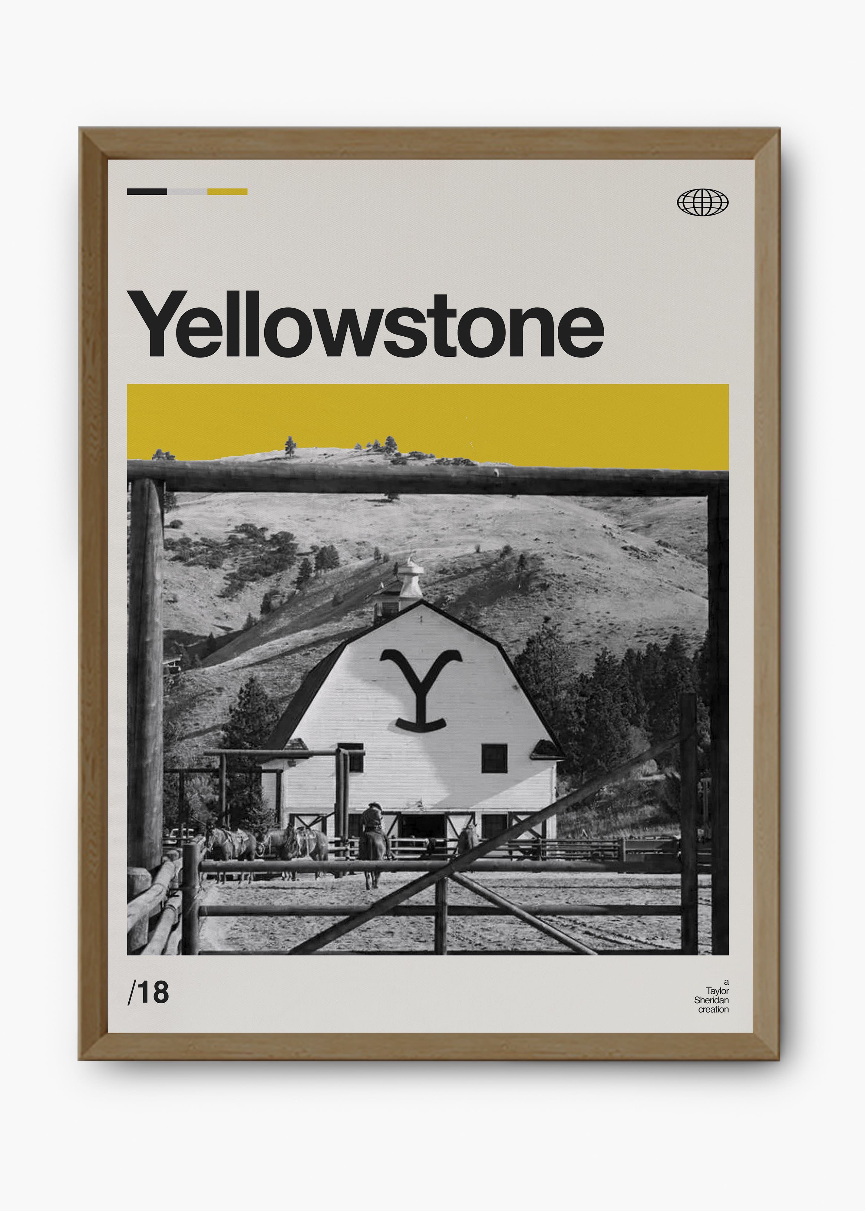 Quadro decorativo Yellowstone — arte de série para parede | Cübe Quadros